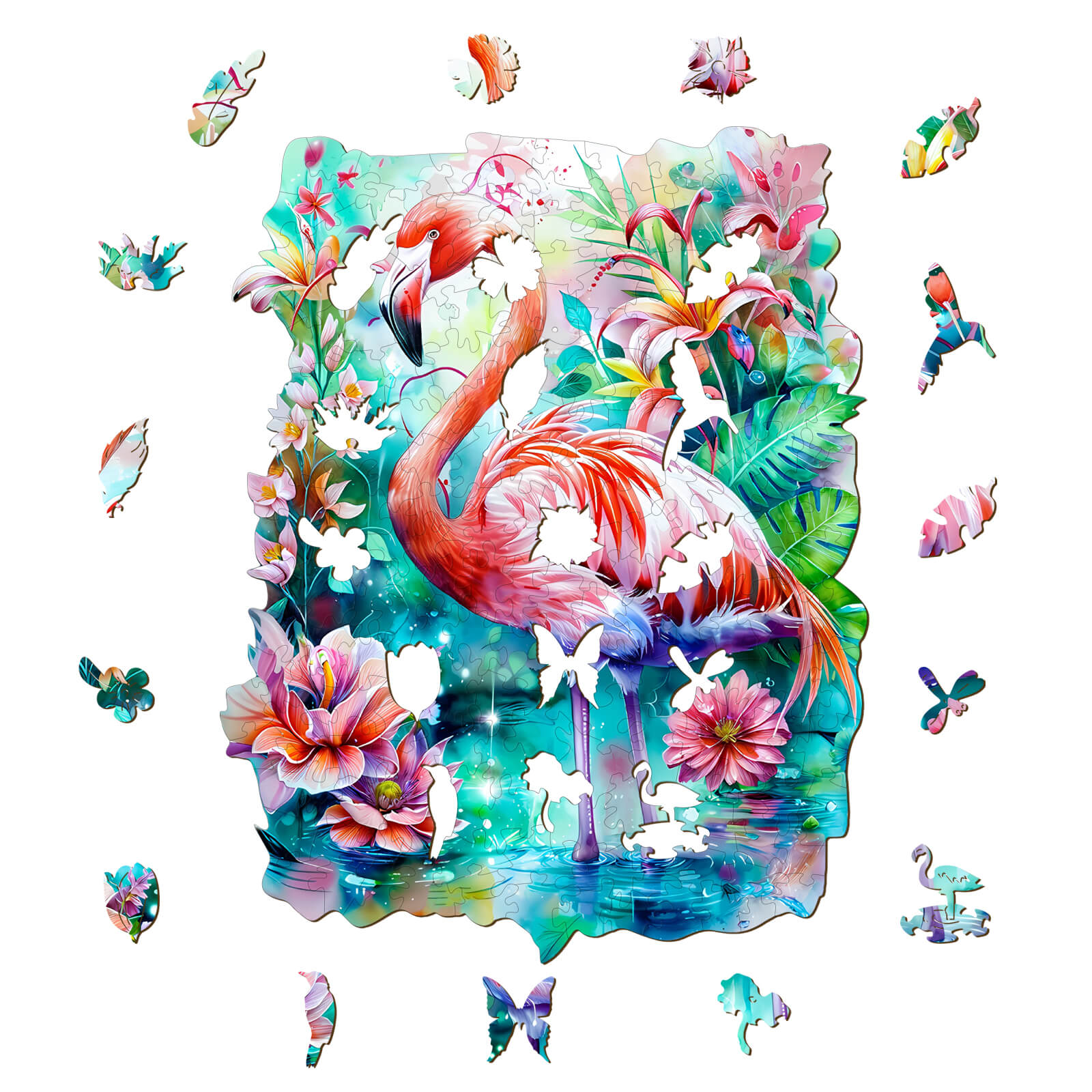 Flamingo Wooden Jigsaw Puzzle