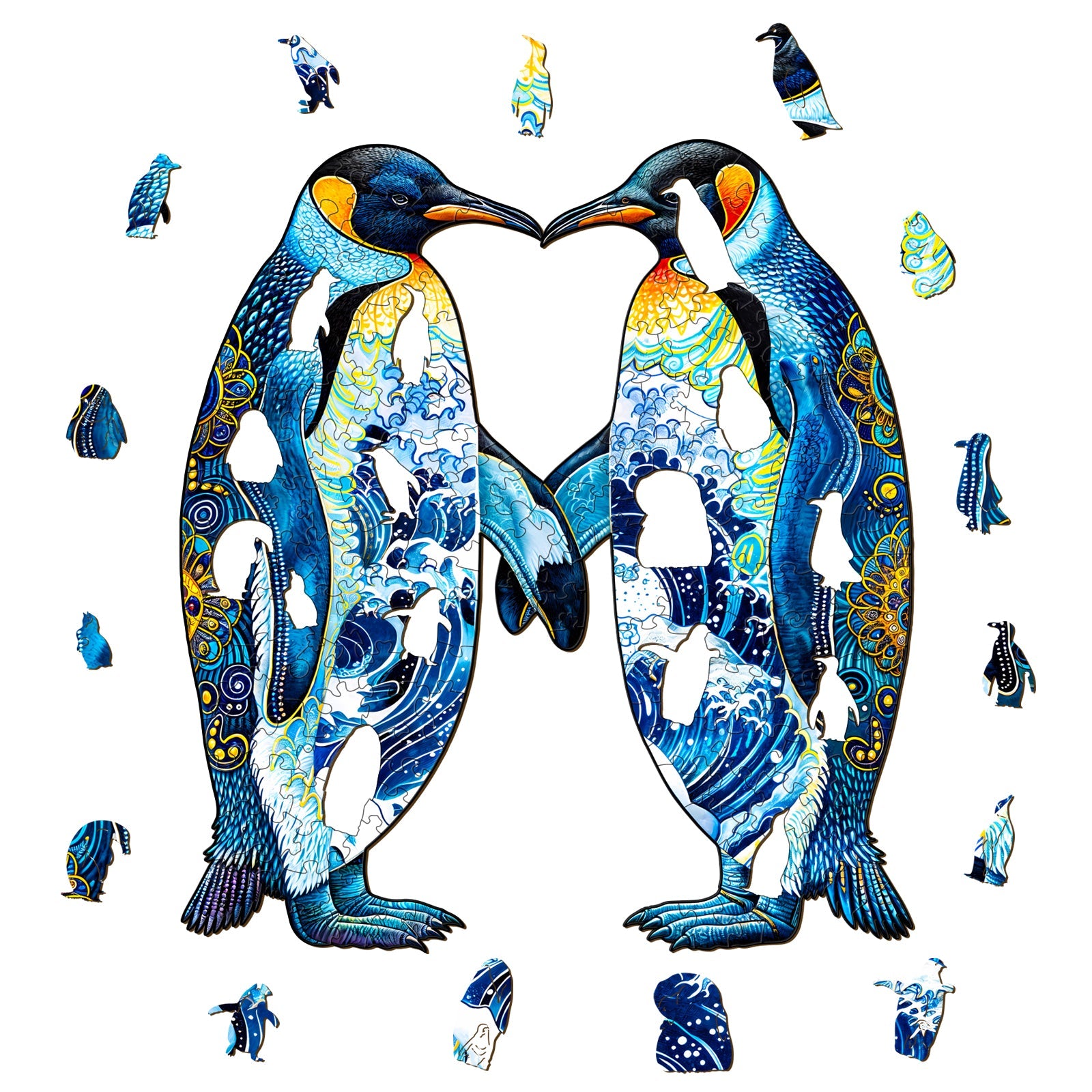 Couple Penguins Wooden Jigsaw Puzzle