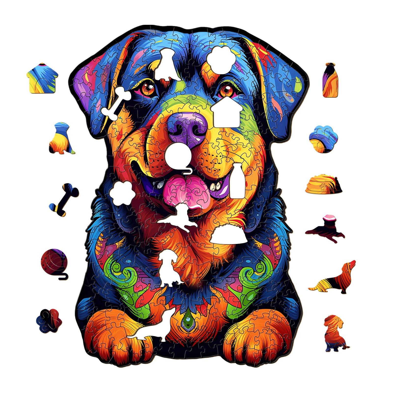 Rottweiler 2 Wooden Jigsaw Puzzle