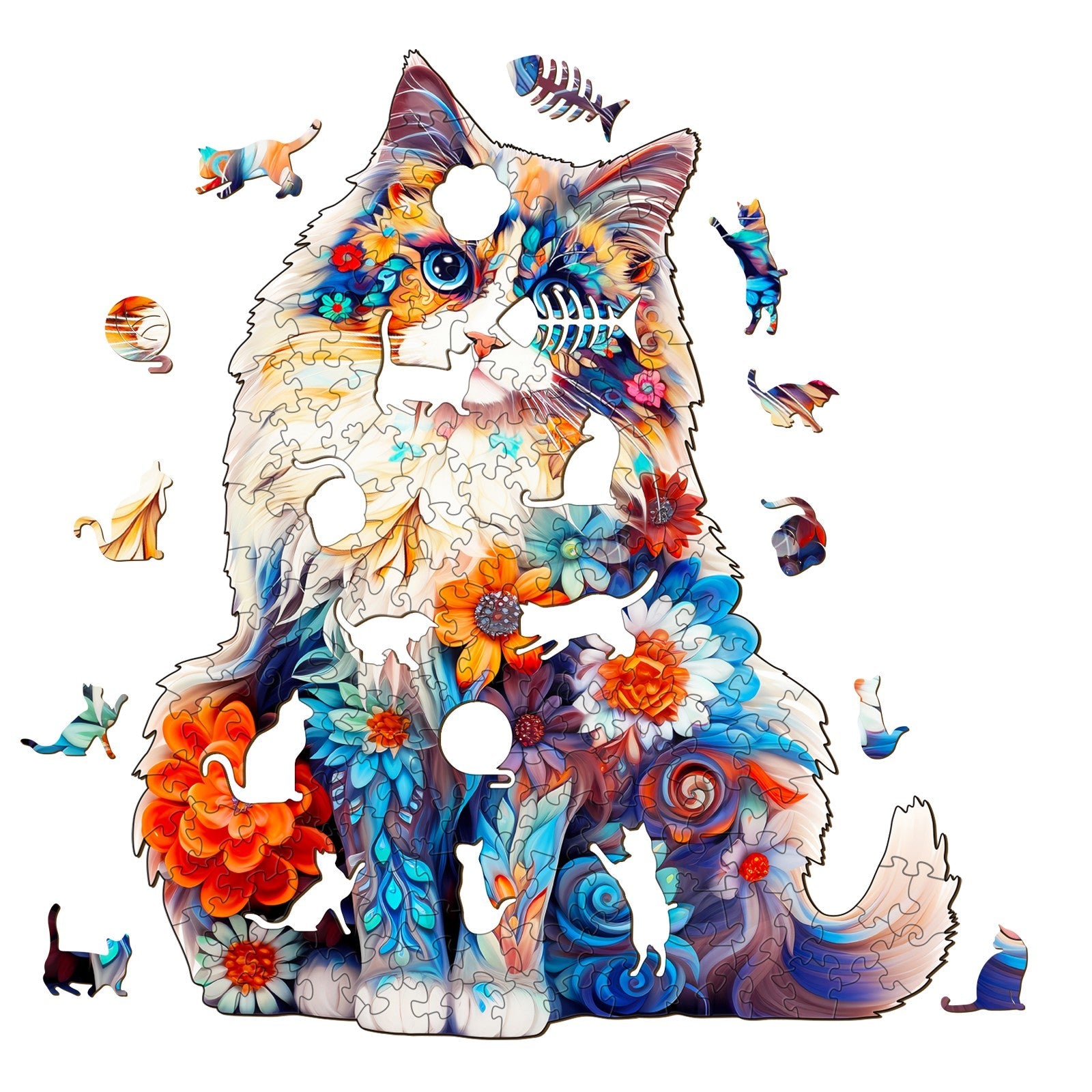Ragdoll Cat Wooden Jigsaw Puzzle