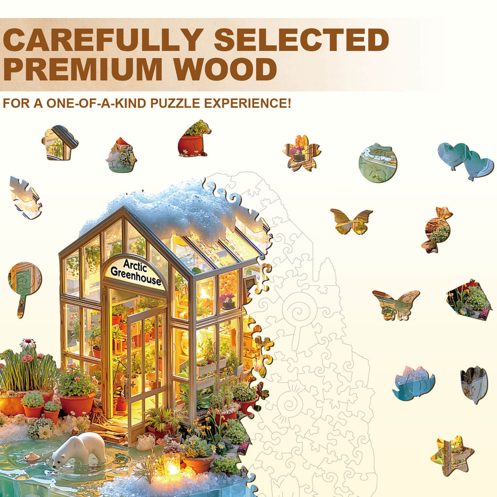 Glacier greenhouse Wooden Jigsaw Puzzle