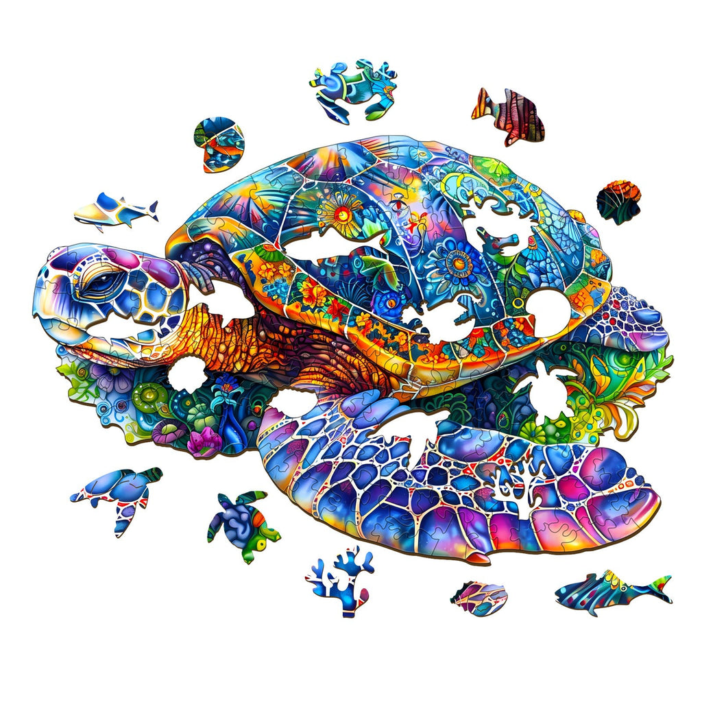 Fantasy Turtle Wooden Jigsaw Puzzle