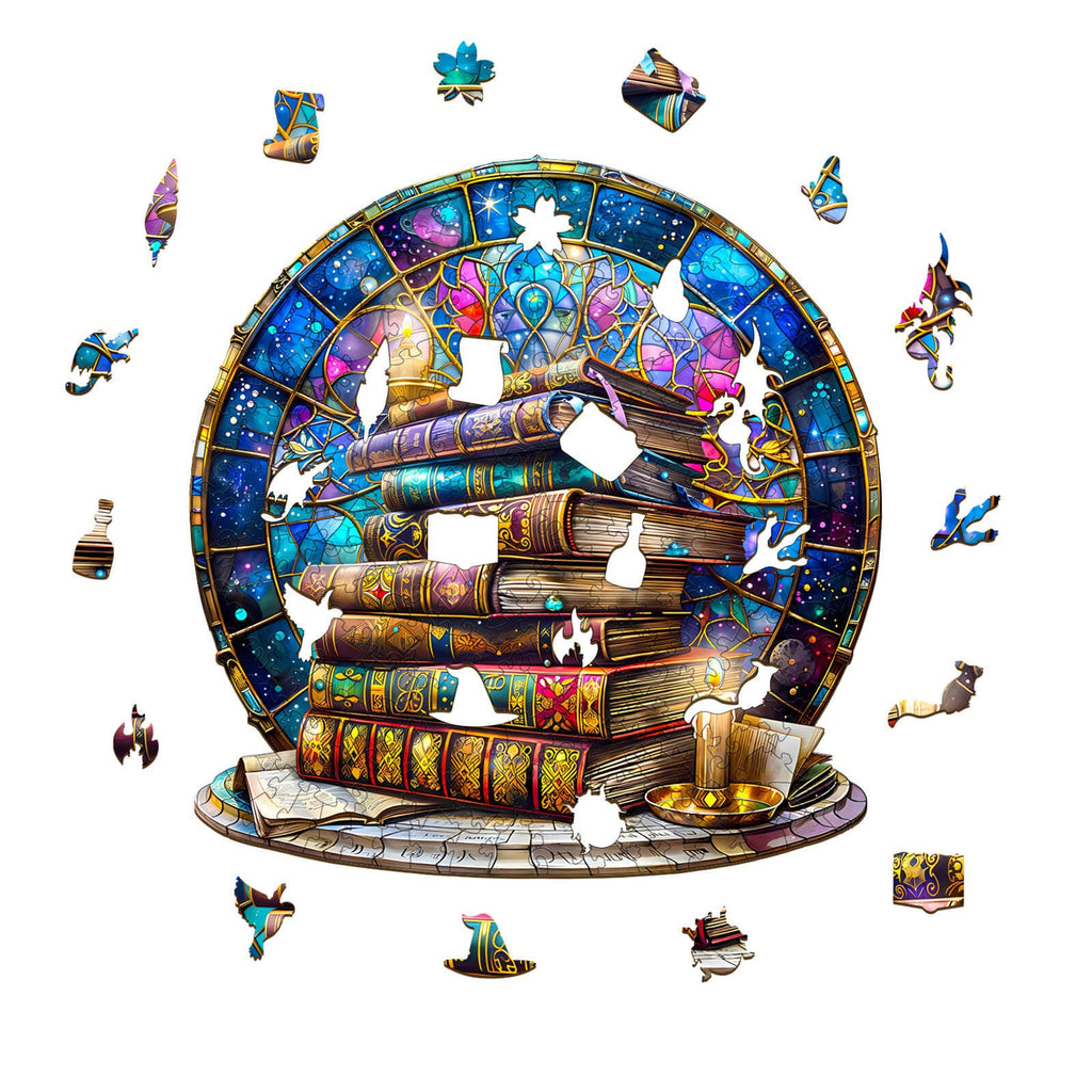 Magic tome Wooden Jigsaw Puzzle