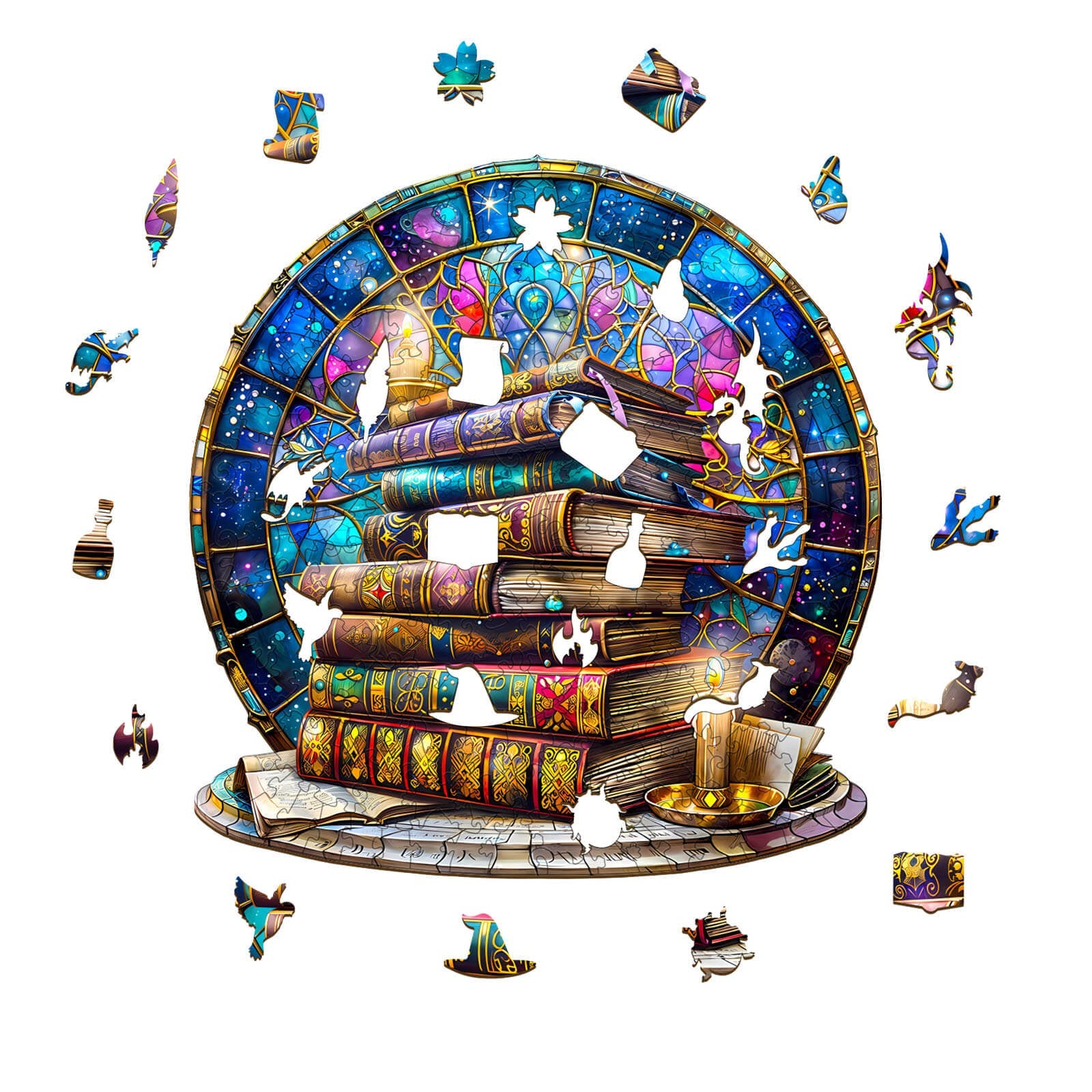 Magic tome Wooden Jigsaw Puzzle