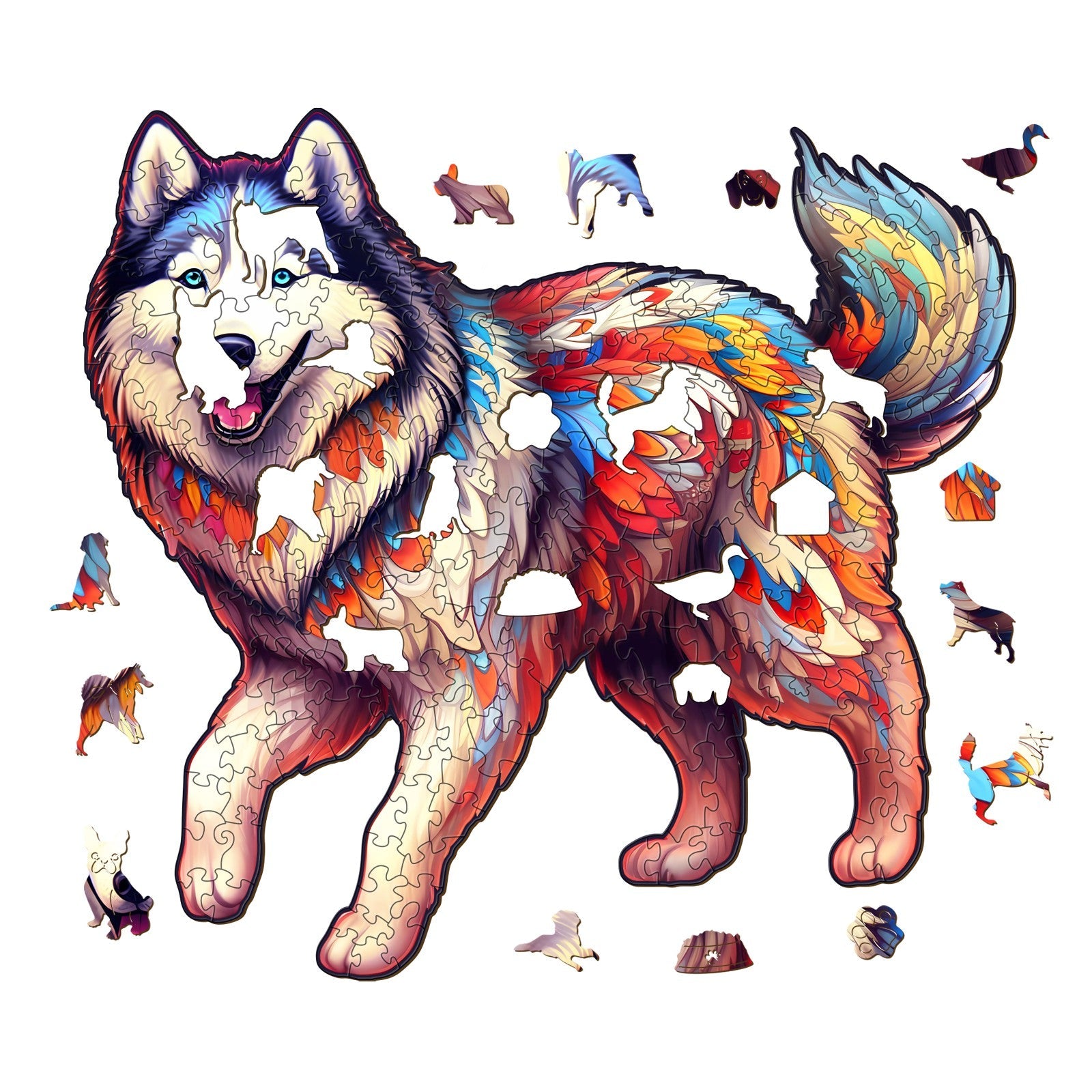 Husky Dog Wooden Jigsaw Puzzle