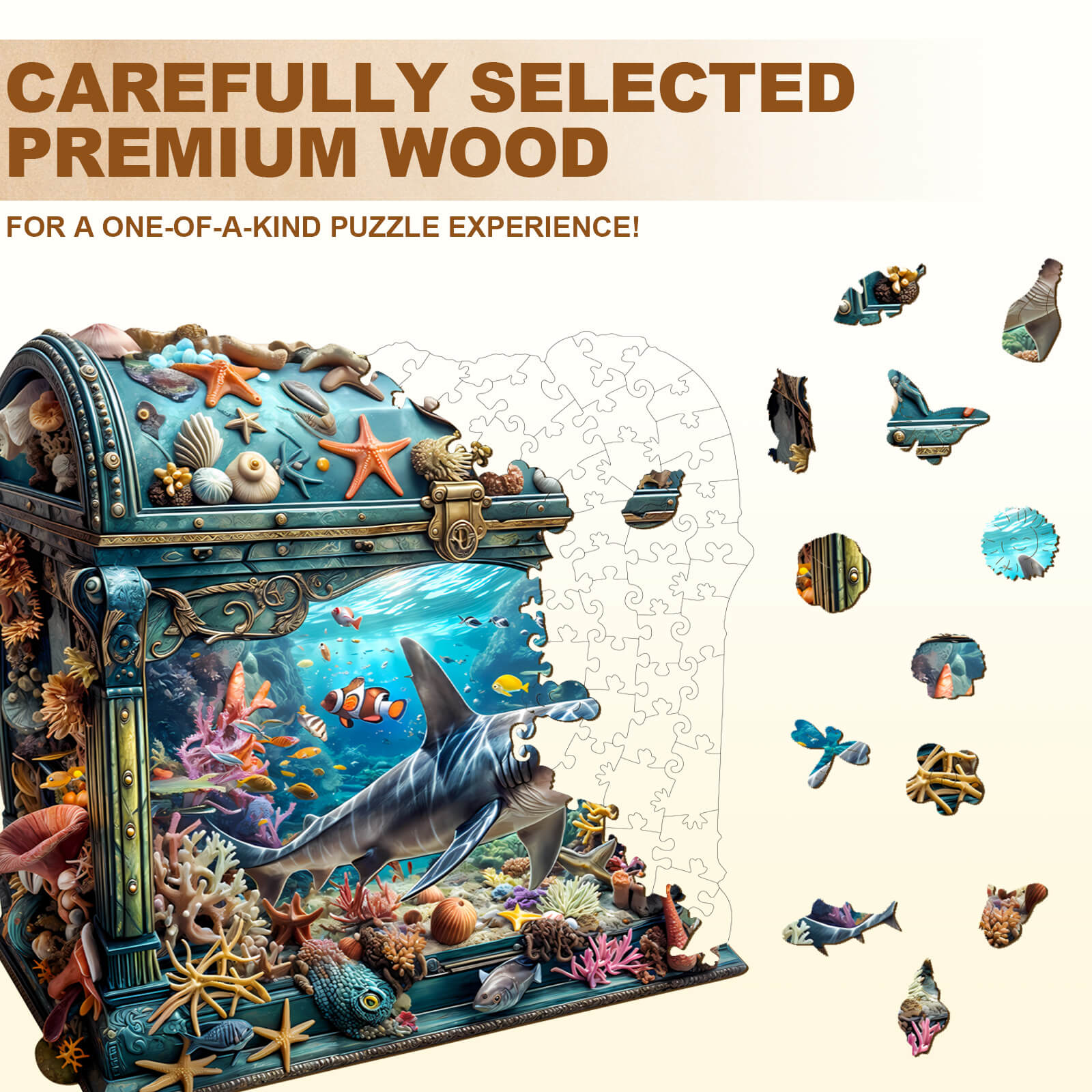 Treasure Chest Ocean-1 Wooden Jigsaw Puzzle