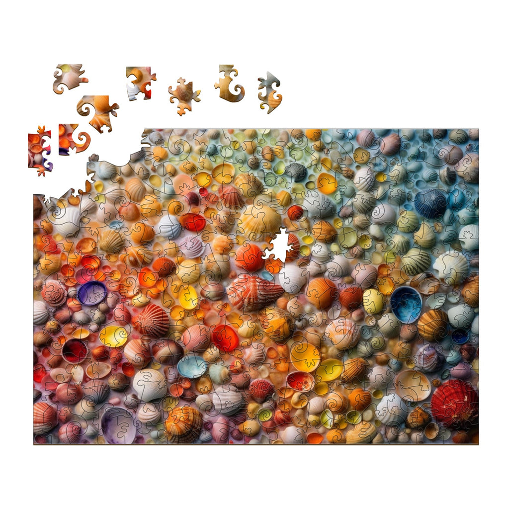 Colorful Seashells Wooden Jigsaw Puzzle