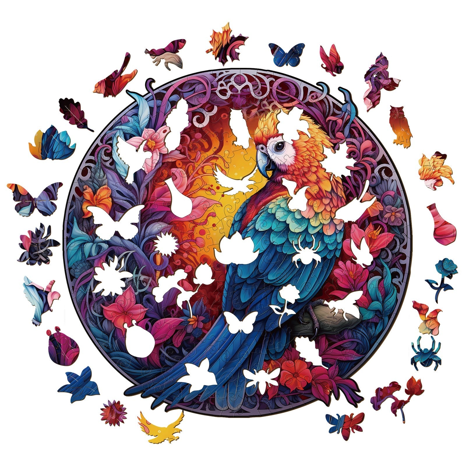 Beautiful Parrot Wooden Jigsaw Puzzle