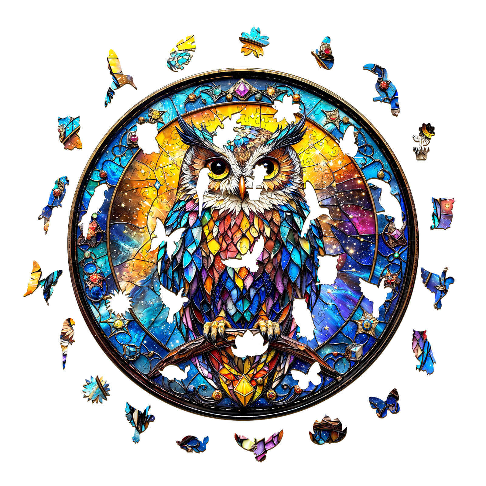Iridescent Starwing Wooden Jigsaw Puzzle