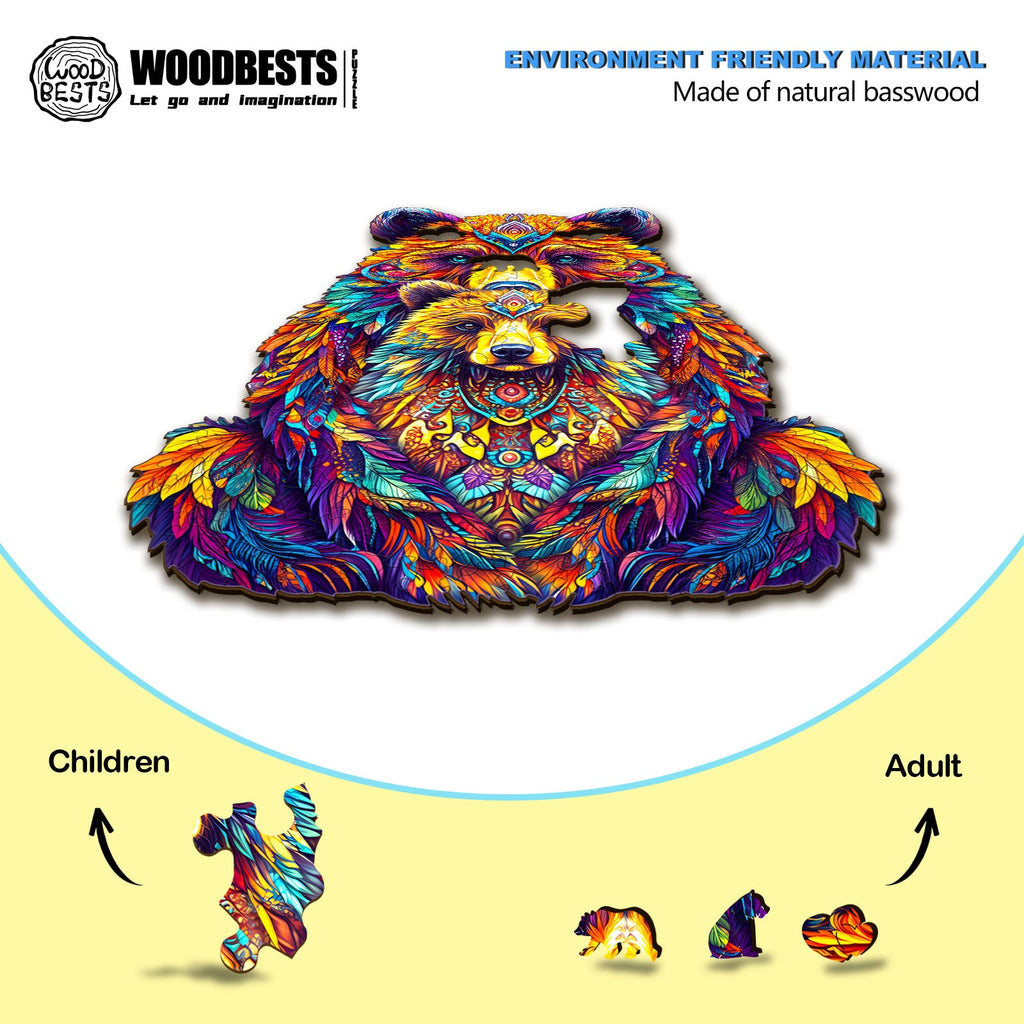 Parent-child bear Wooden Jigsaw Puzzle