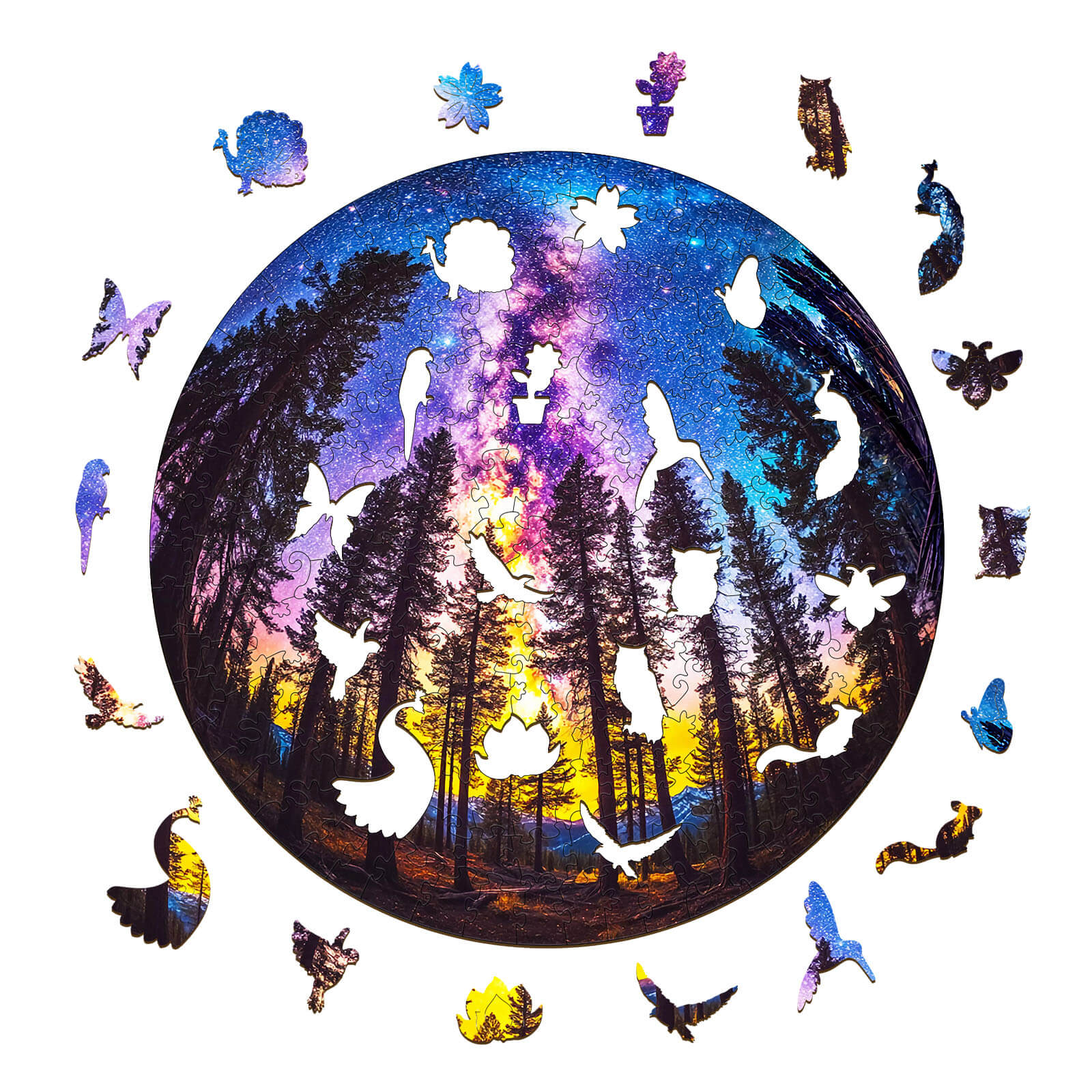 Galactic Forest-2 Wooden Jigsaw Puzzle