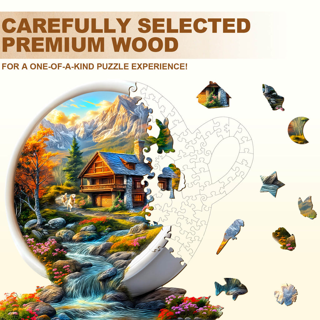 Cup of Serenity Wooden Jigsaw Puzzle
