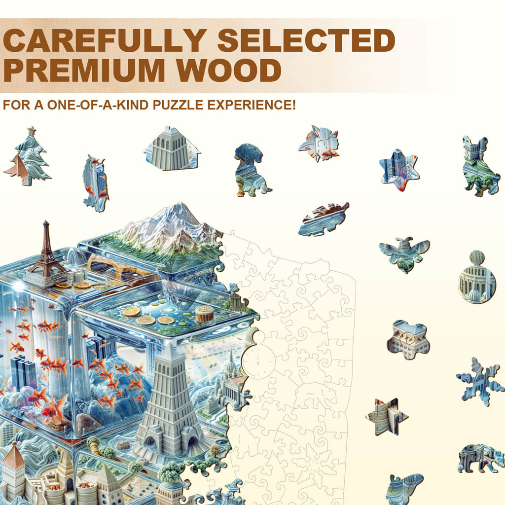 Cube City Wooden Jigsaw Puzzle