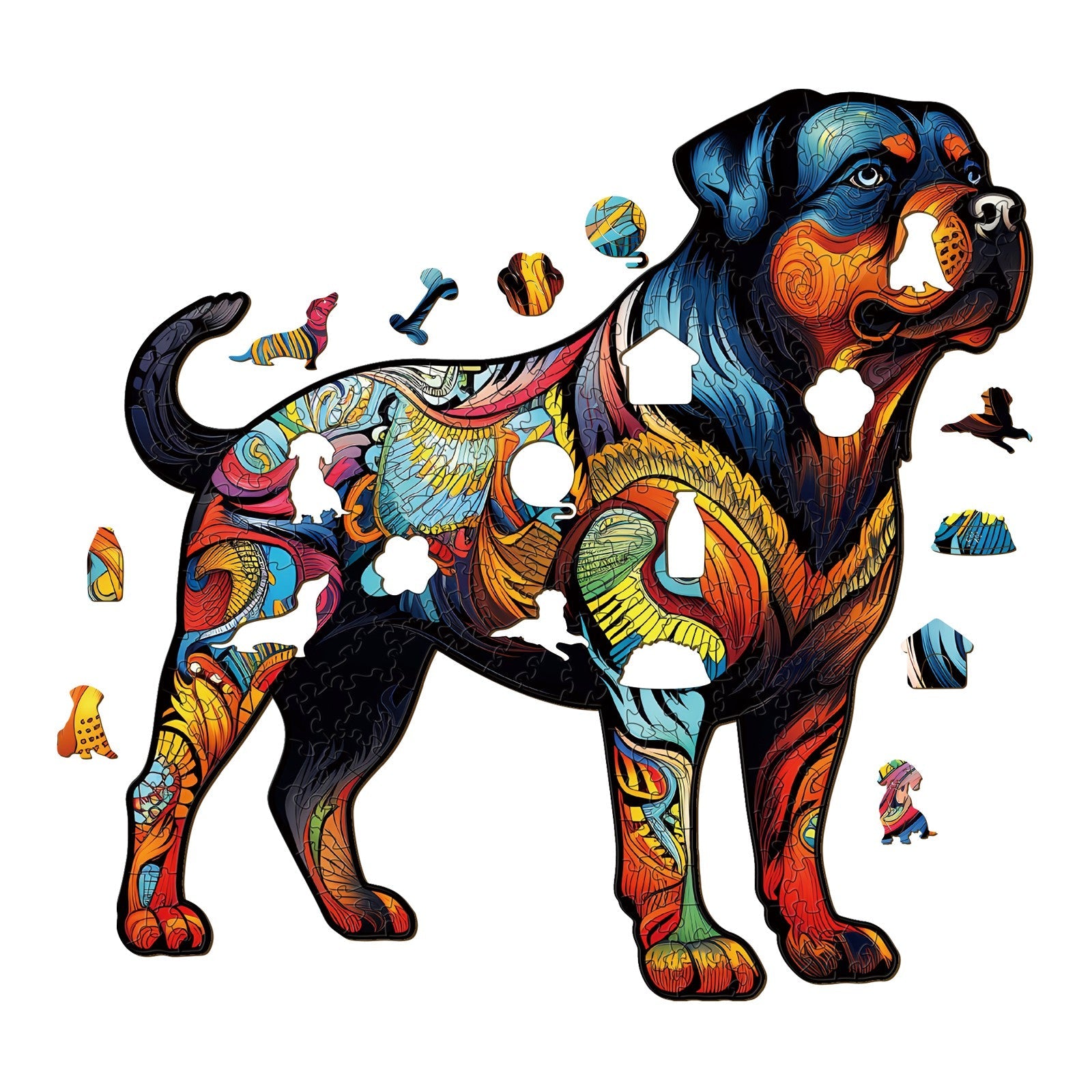 Rottweiler 1 Wooden Jigsaw Puzzle