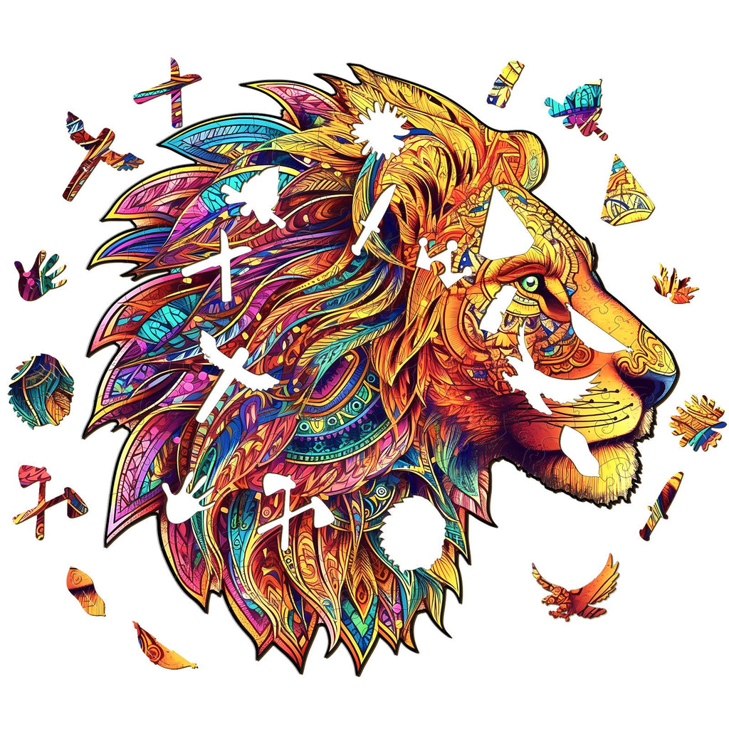 The Jungle King-3 Wooden Jigsaw Puzzle
