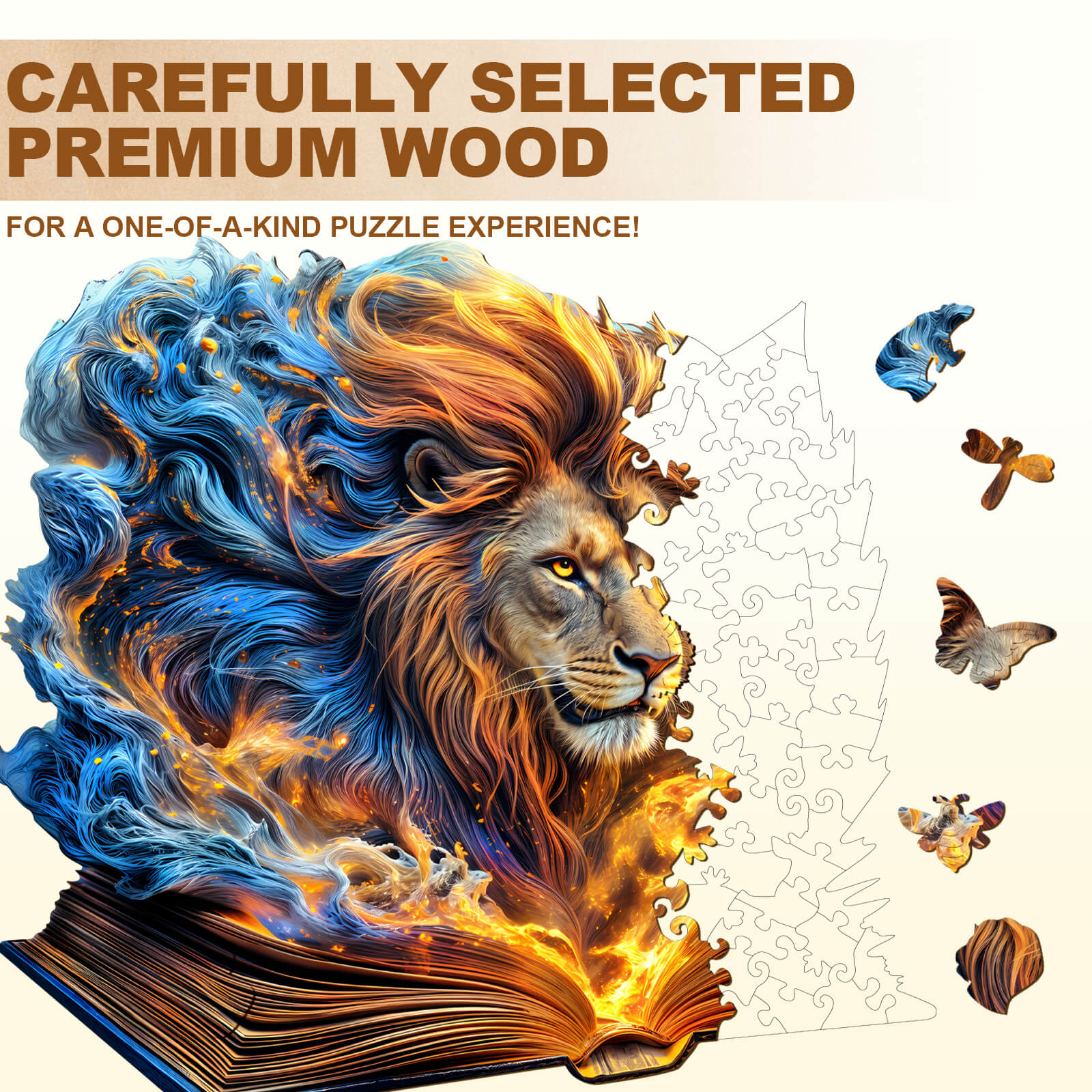 Roaring Pages Wooden Jigsaw Puzzle
