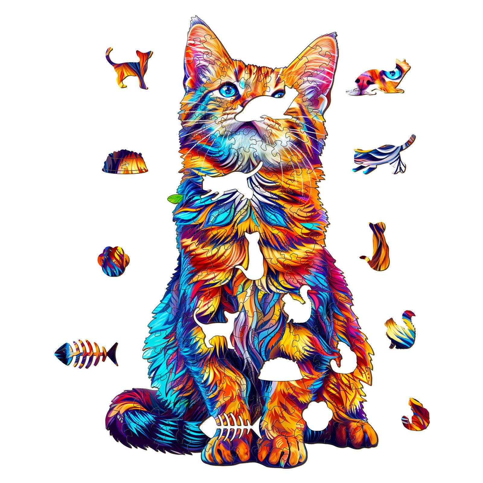 Bengal Cat-2 Wooden Jigsaw Puzzle
