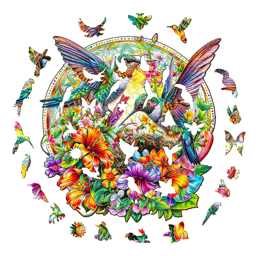 Hummingbird Haven Wooden Jigsaw Puzzle