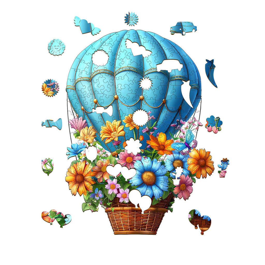 Flying Flowers Wooden Jigsaw Puzzle