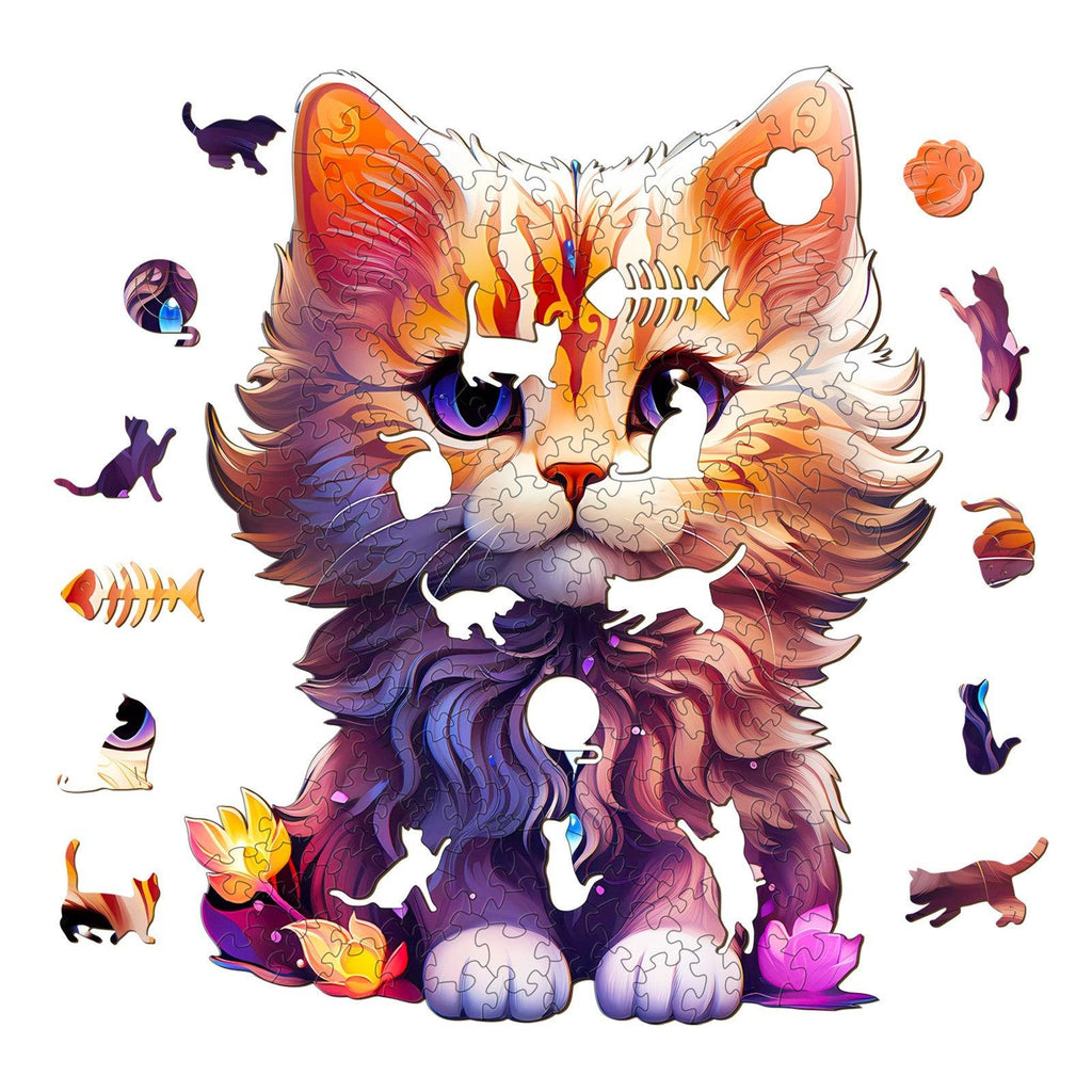 Cute Cat Wooden Jigsaw Puzzle