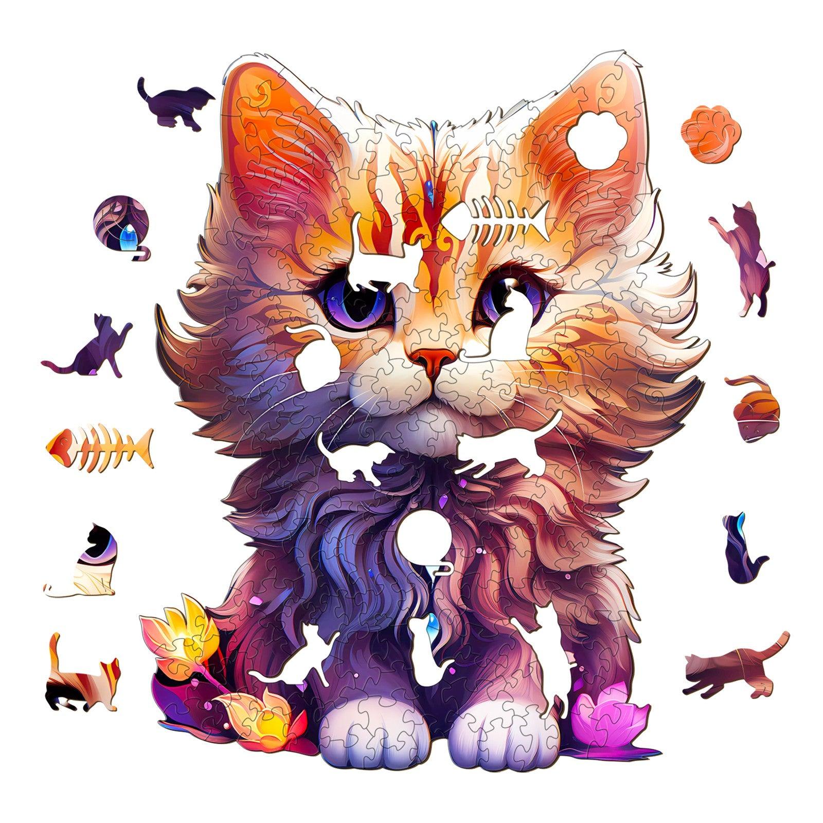Cute Cat Wooden Jigsaw Puzzle