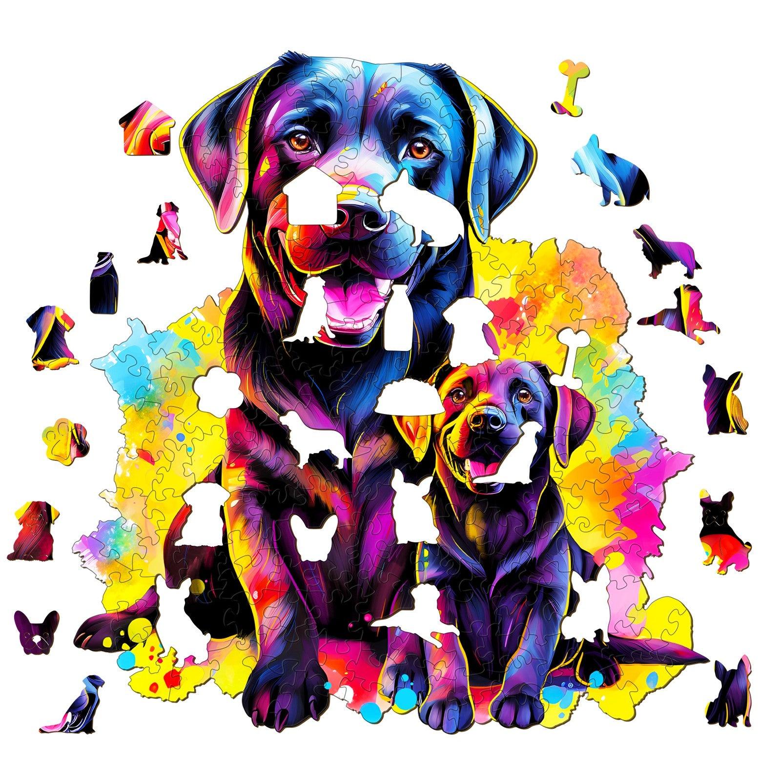Labrador Family Wooden Jigsaw Puzzle