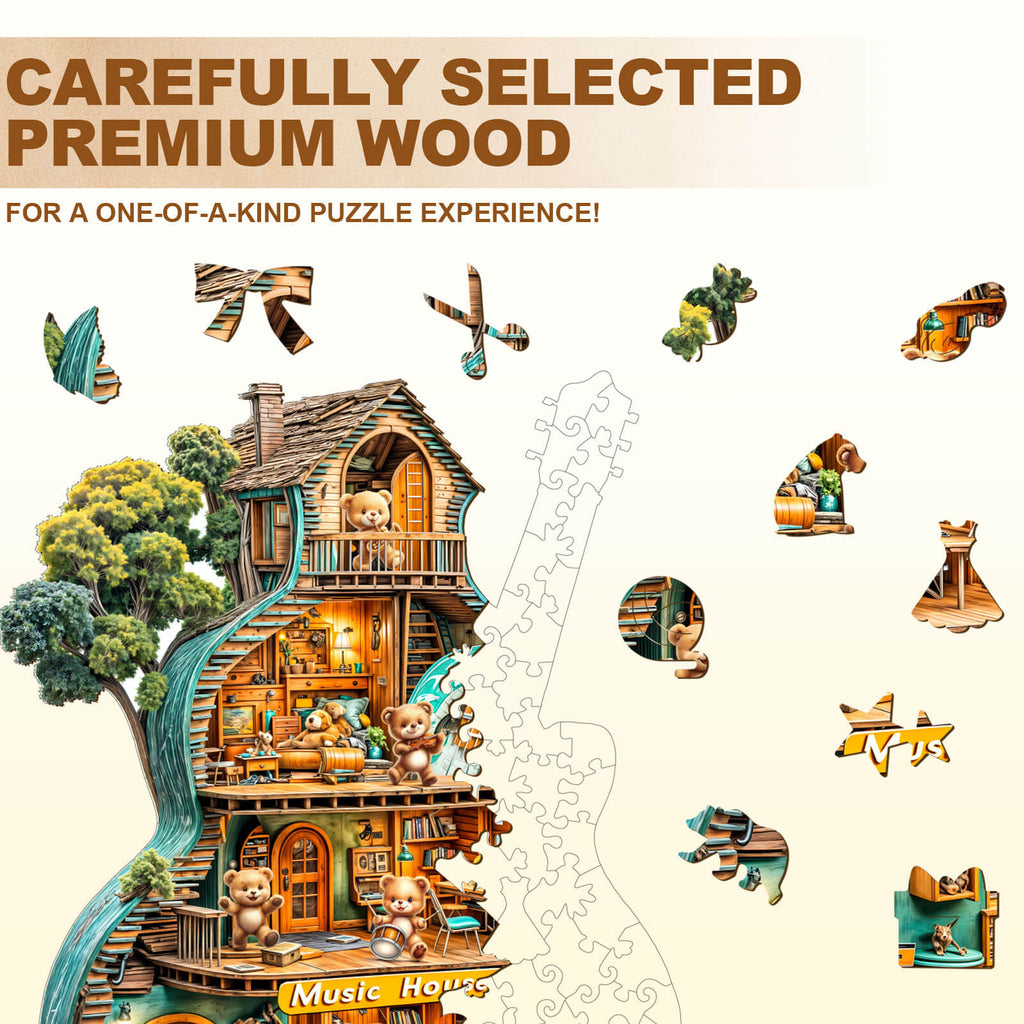 Music House-1 Wooden Jigsaw Puzzle