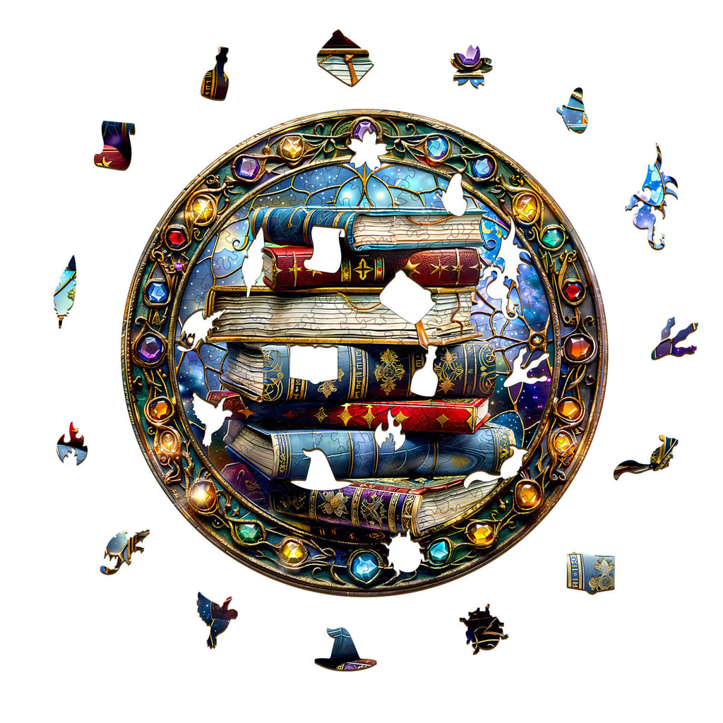 Magic tome-2 Wooden Jigsaw Puzzle