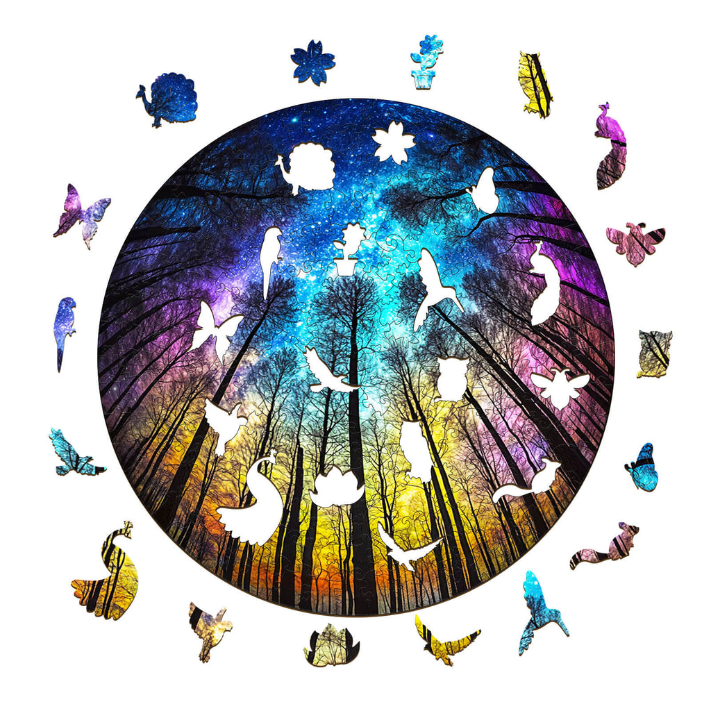 Galactic Forest-1 Wooden Jigsaw Puzzle