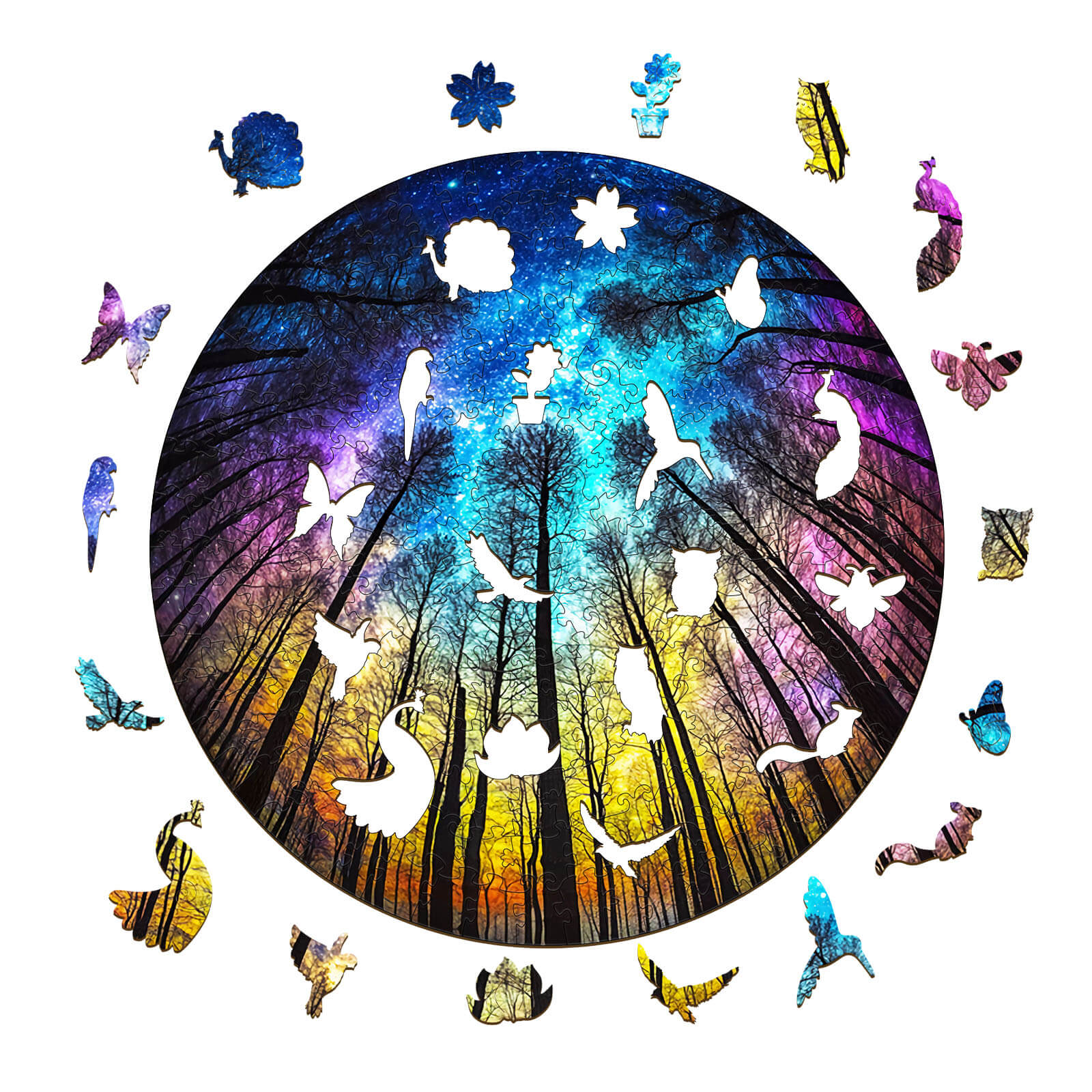 Galactic Forest-1 Wooden Jigsaw Puzzle