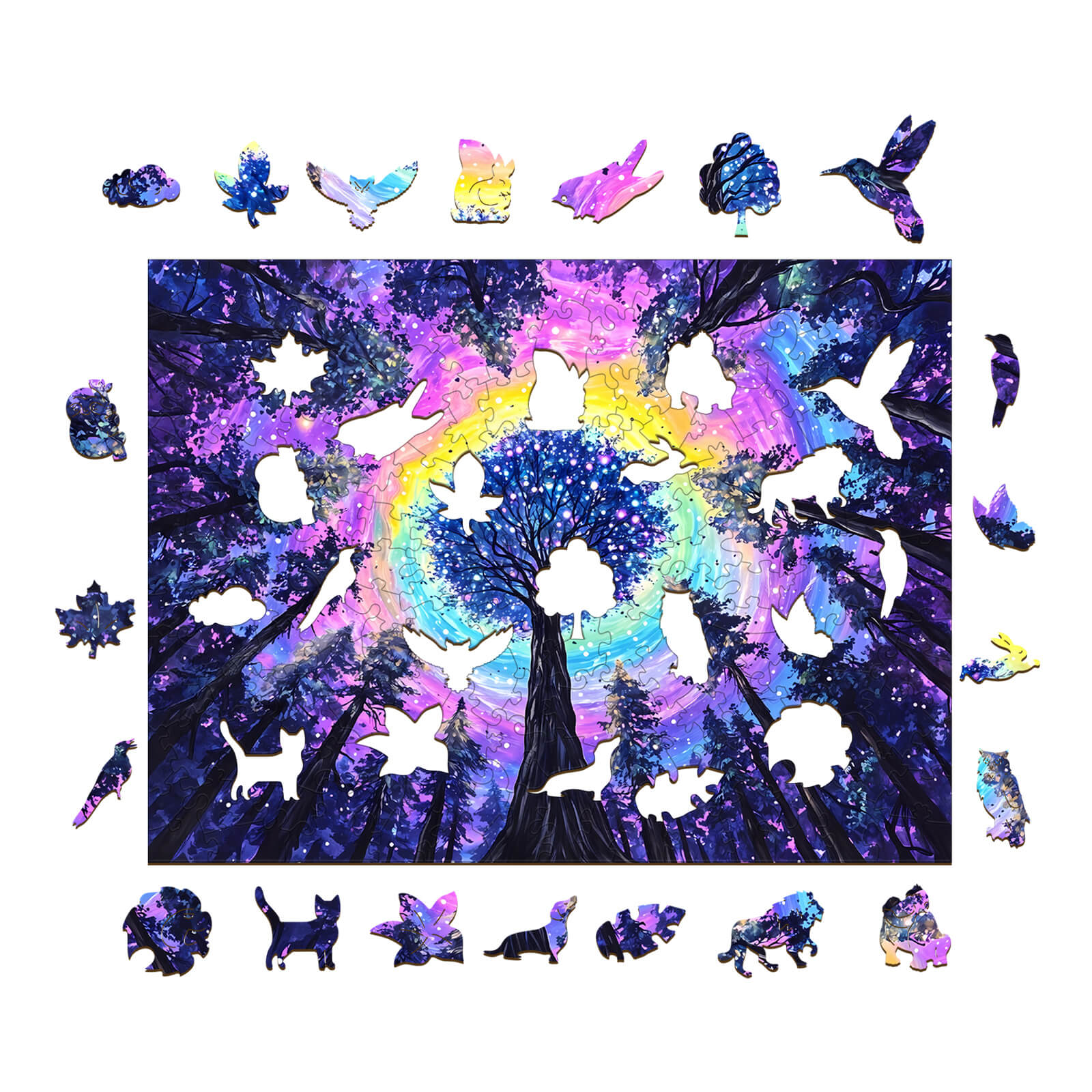 Colorful Gradient Wooden Jigsaw Puzzle