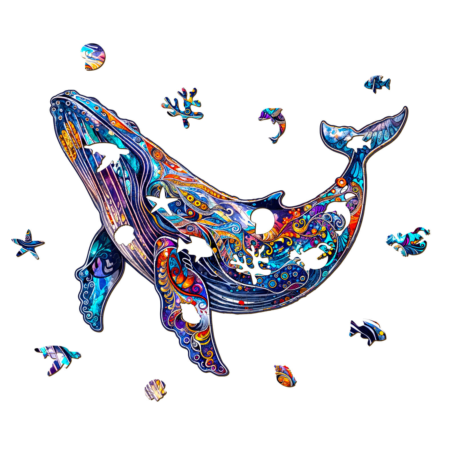 Blue Whale Wooden Jigsaw Puzzle