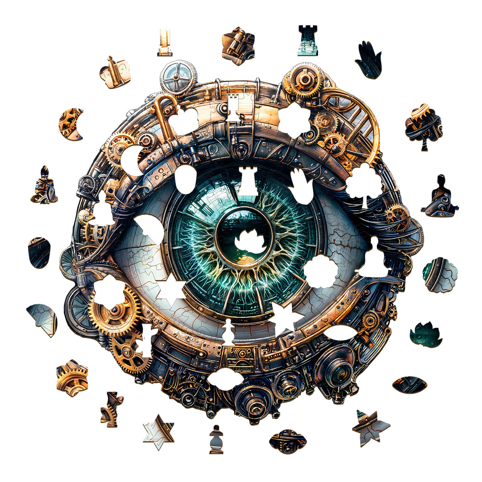 3D Mechanical eyes Wooden Jigsaw Puzzle