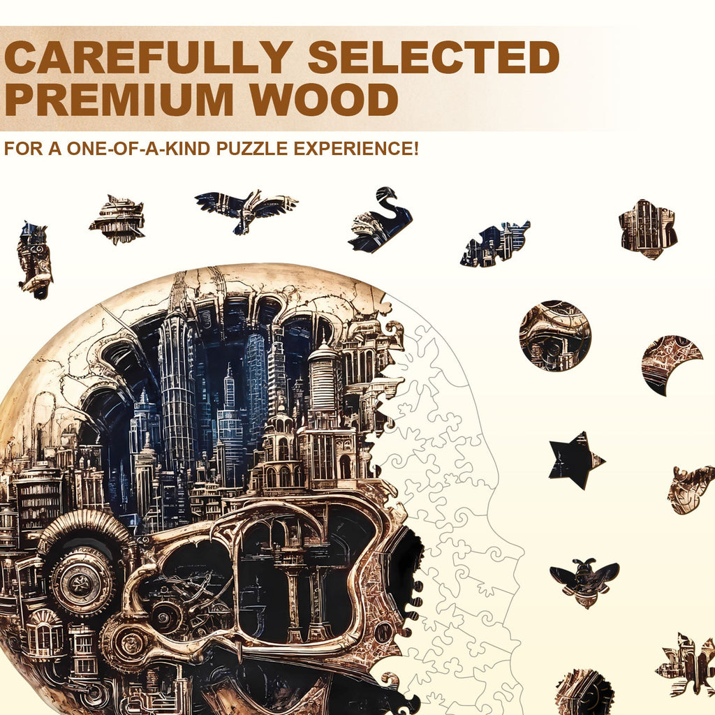 Skull City Wooden Jigsaw Puzzle