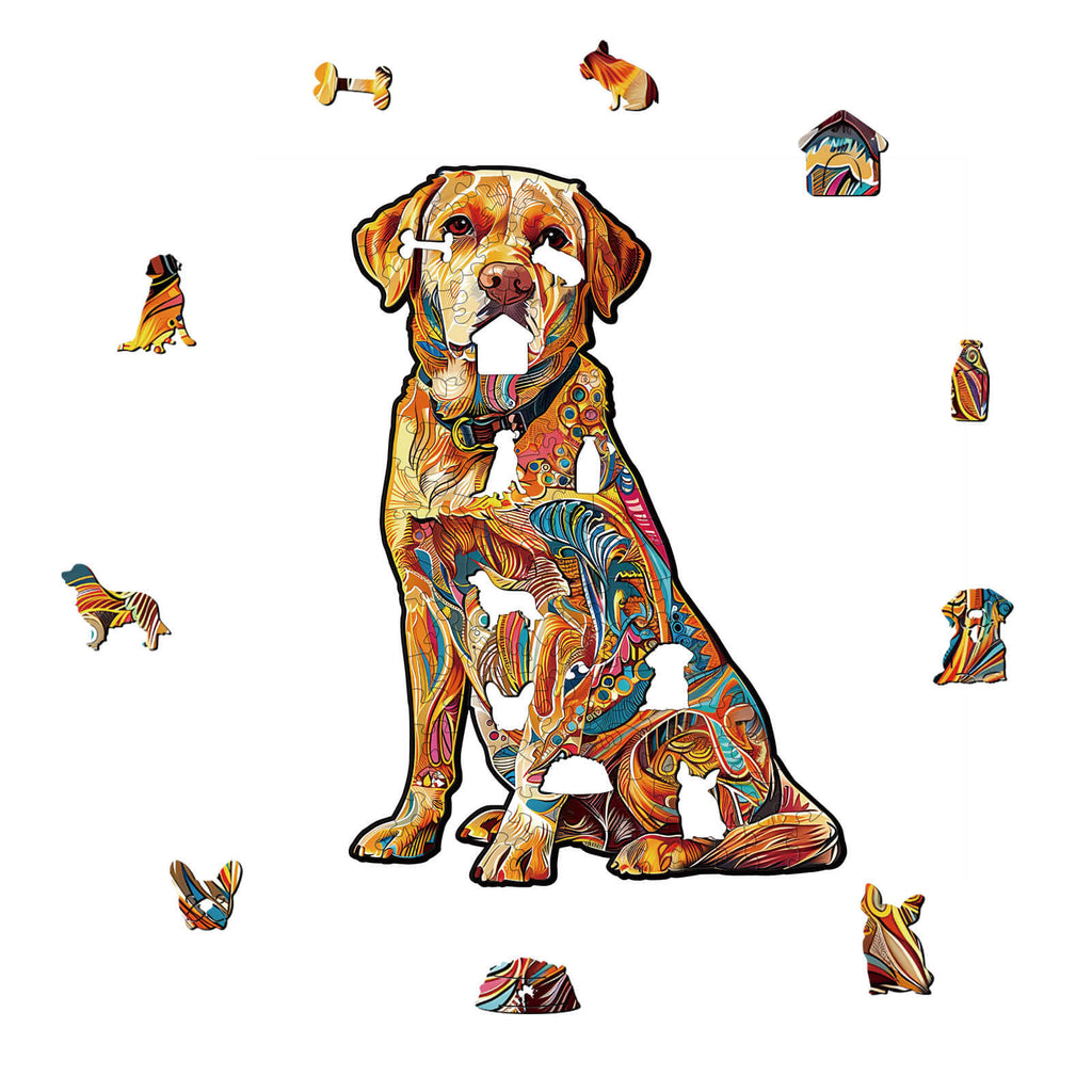 Handsome Labrador Wooden Jigsaw Puzzle