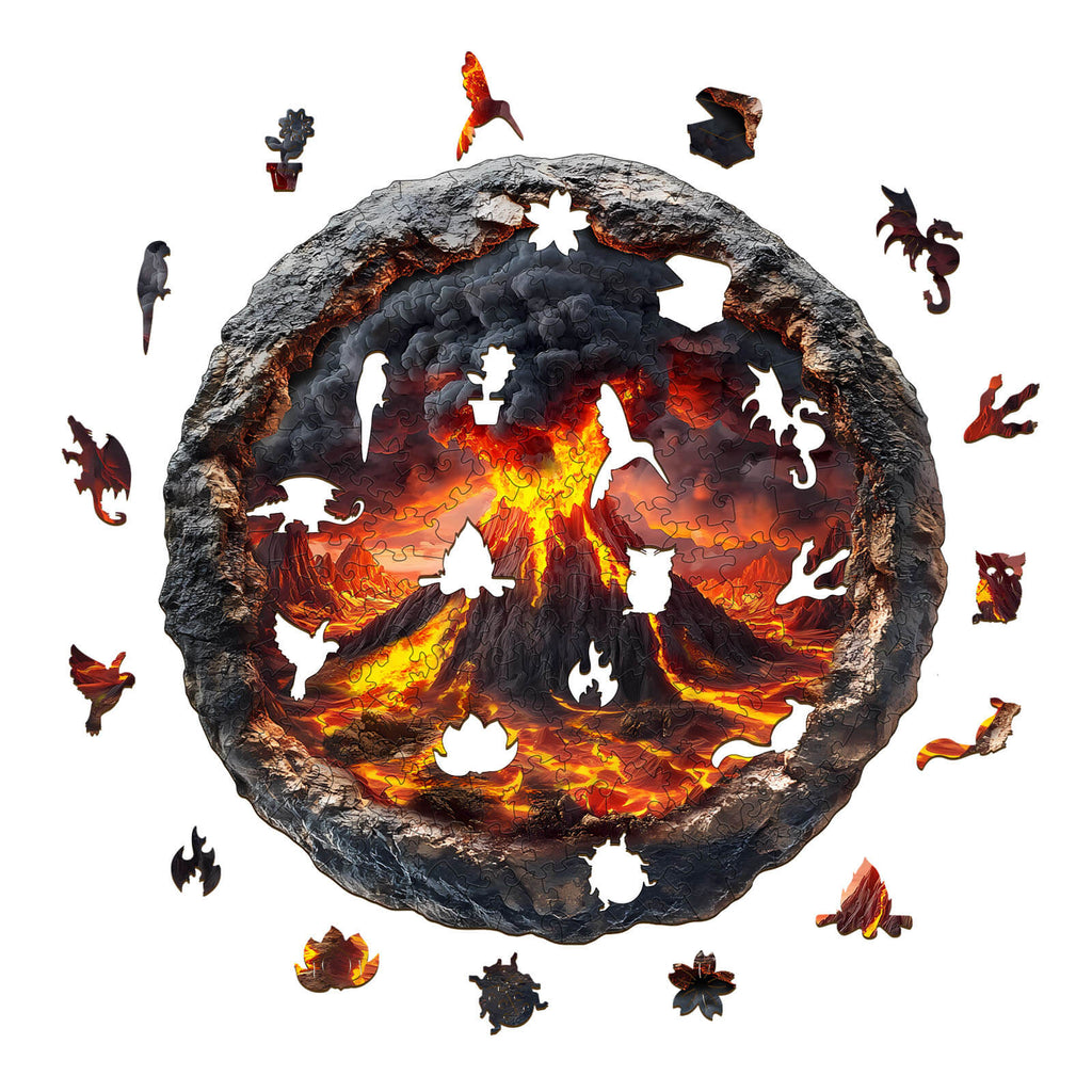 3D Volcanic Eruption Wooden Jigsaw Puzzle
