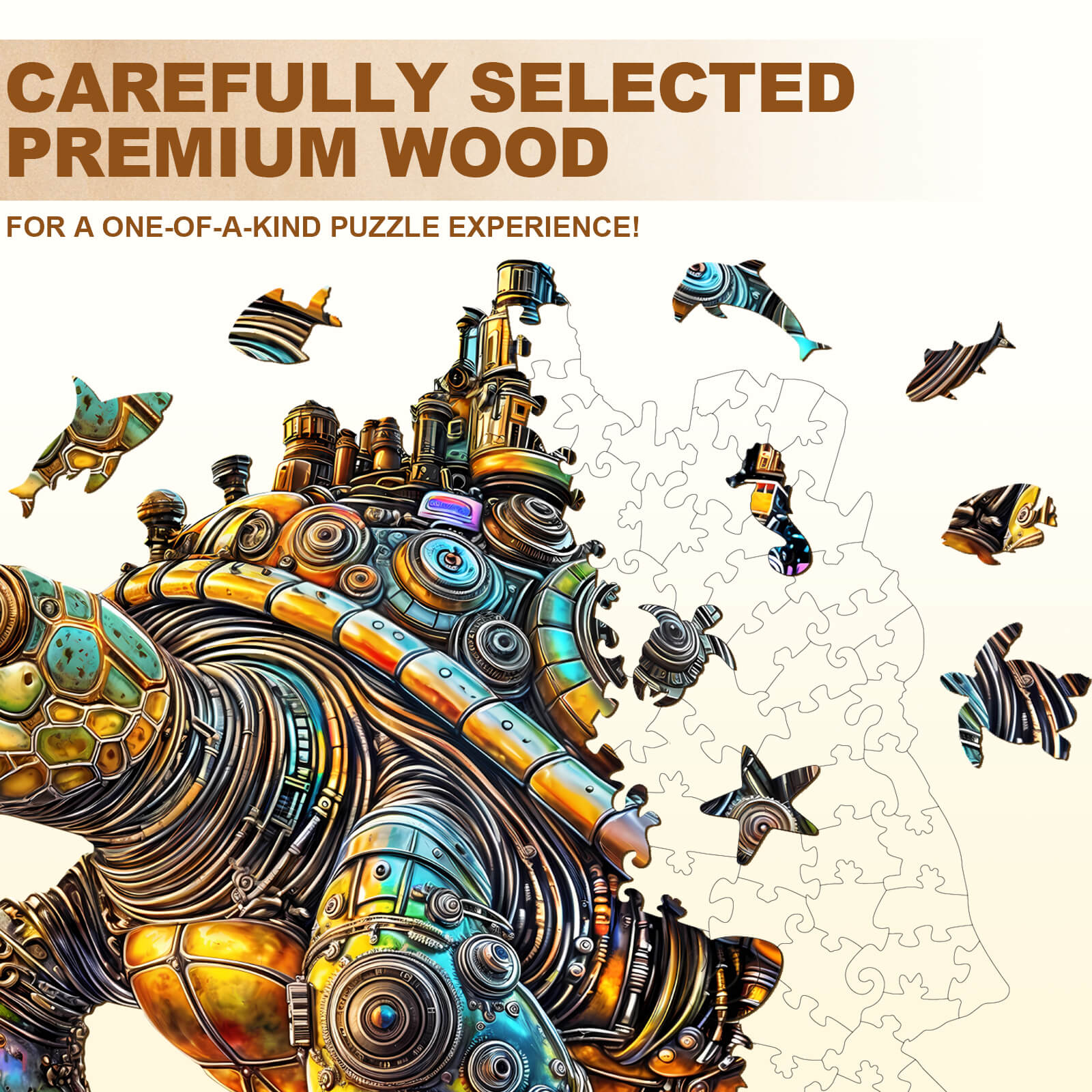 Metallic Beast Wooden Jigsaw Puzzle