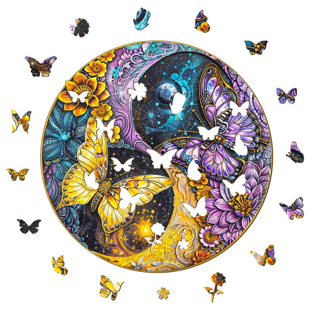 Galaxy Butterflies Wooden Jigsaw Puzzle