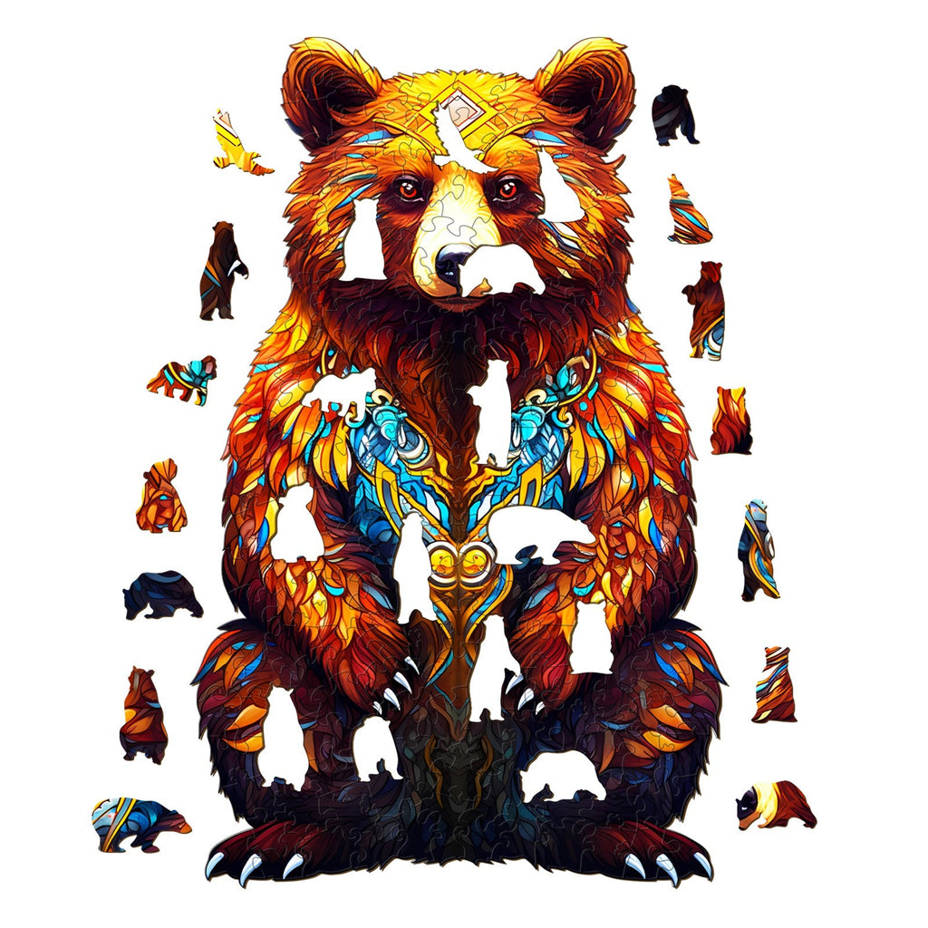 King Of Brown Bears Wooden Jigsaw Puzzle