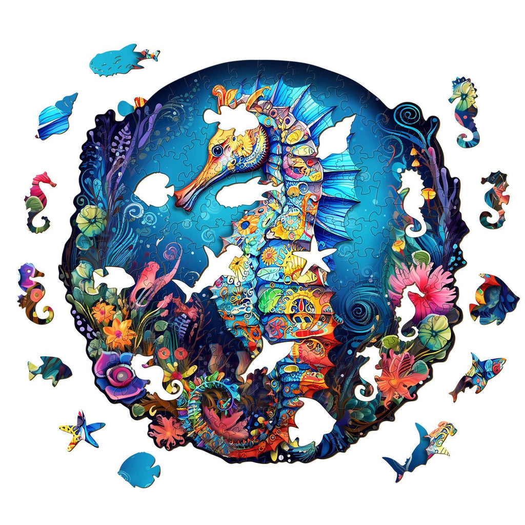 Seahorse-2 Wooden Jigsaw Puzzle