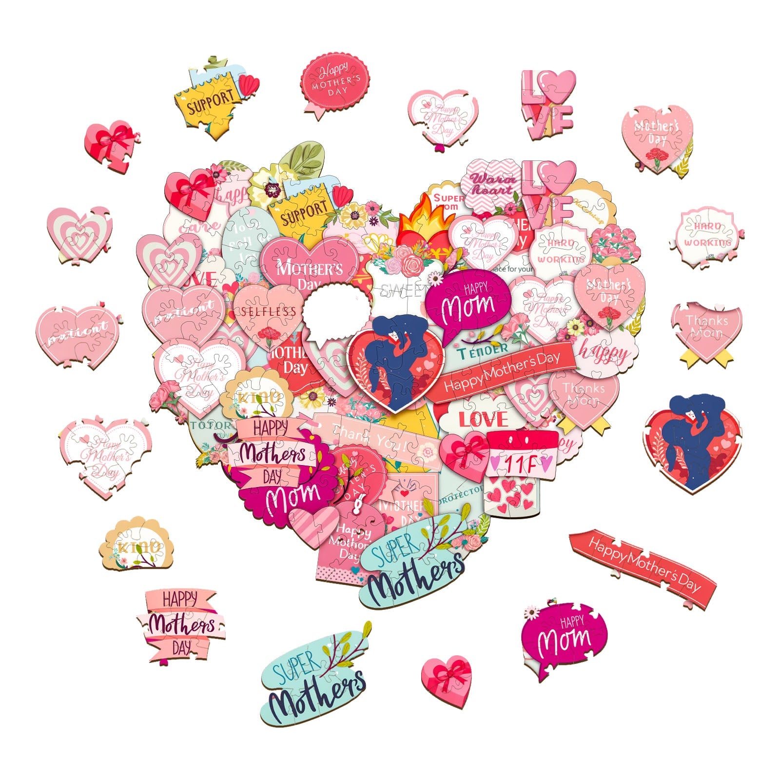 Letter to Mom Wooden Jigsaw Puzzle