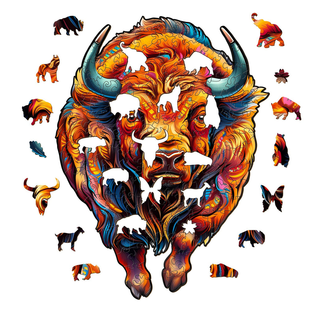 American Bison Wooden Jigsaw Puzzle