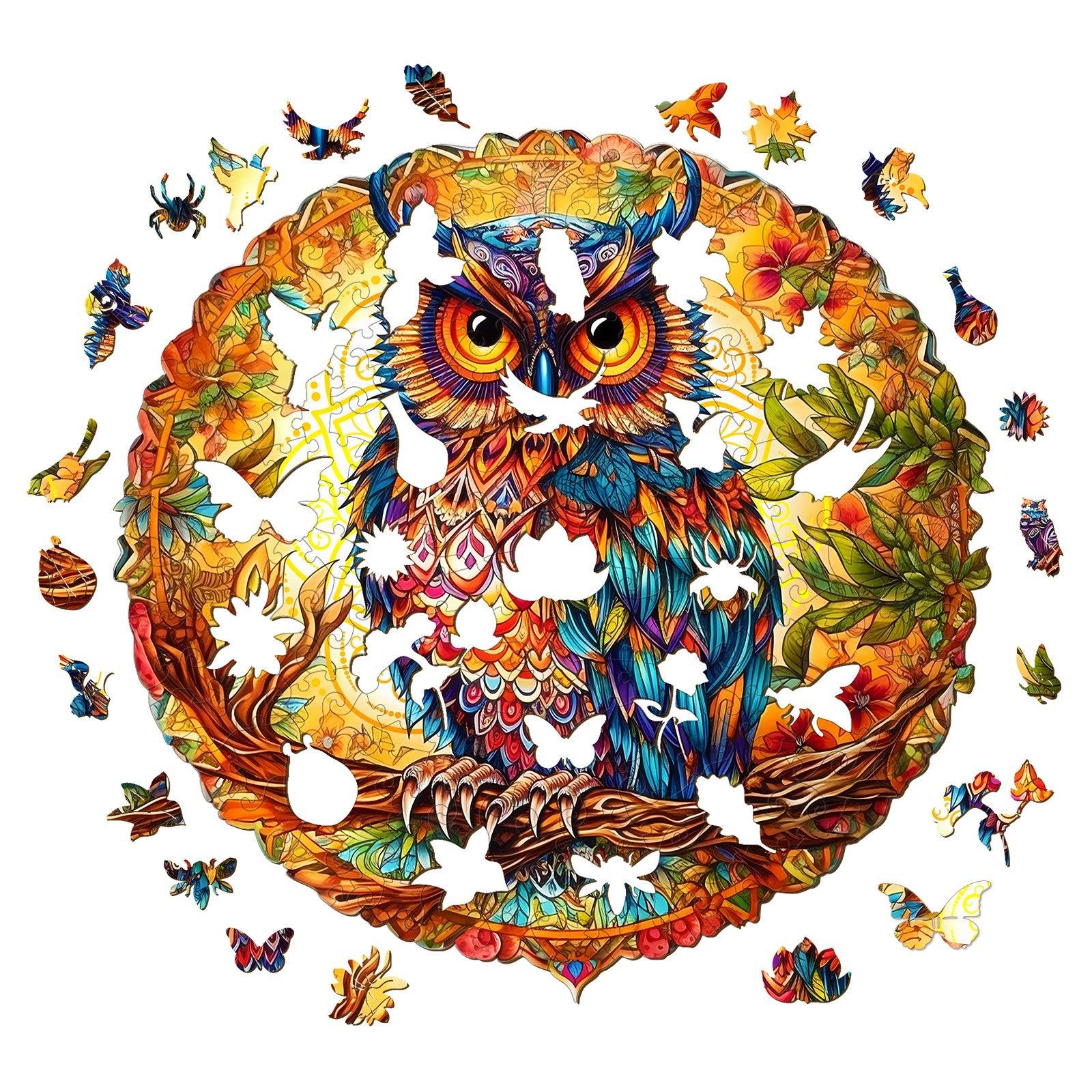 Charming Owl Wooden Jigsaw Puzzle