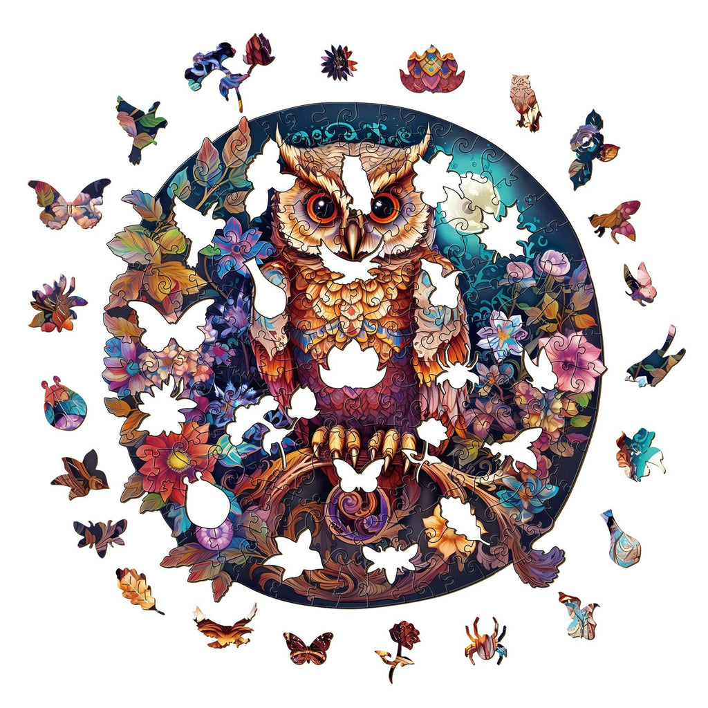 Nocturnal Owl Wooden Jigsaw Puzzle