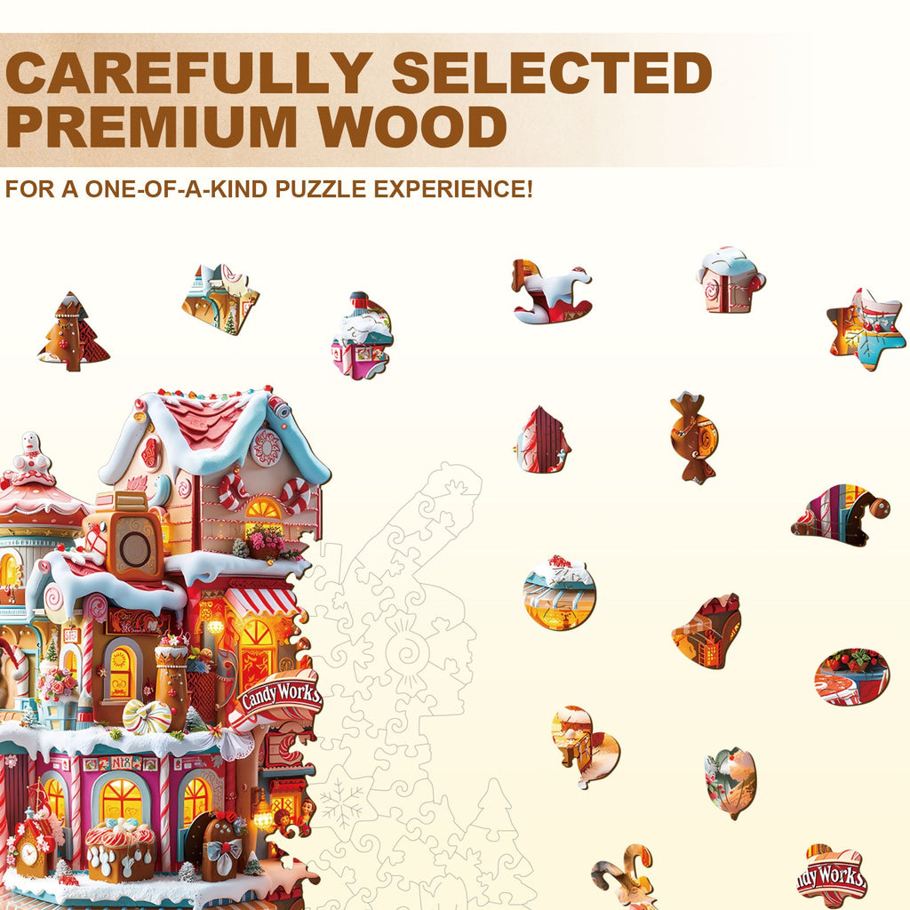Candy Workshop Wooden Jigsaw Puzzle