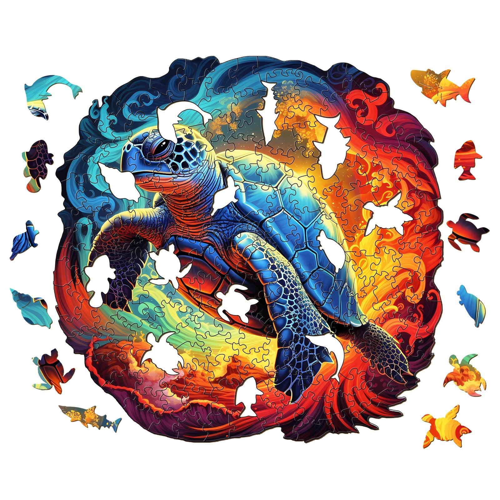 Yin Yang Turtle Wooden Jigsaw Puzzle