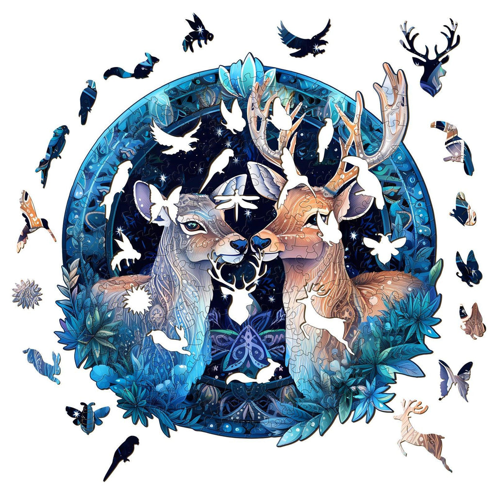 Deer Patron Saint Wooden Jigsaw Puzzle