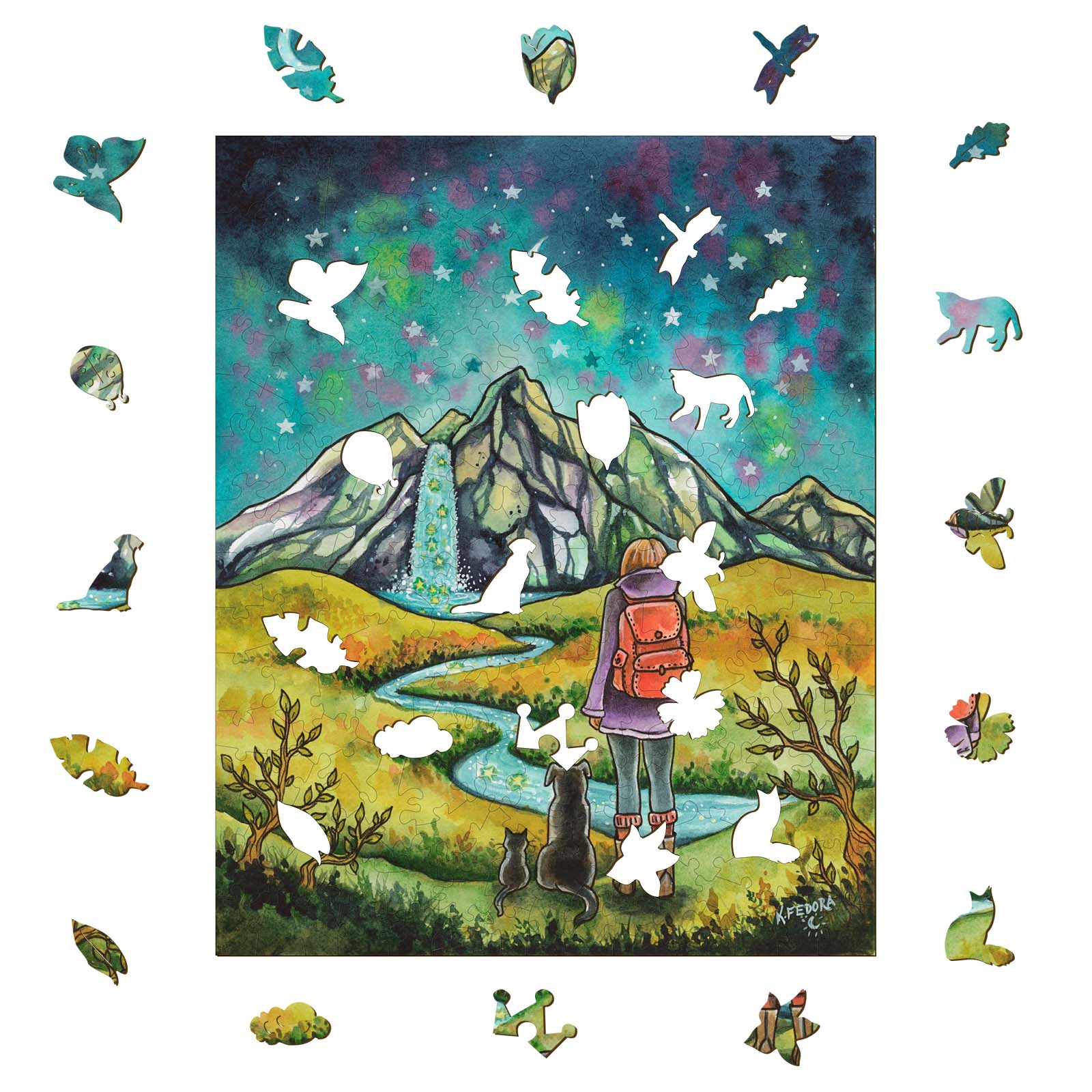 Mountains and Stars - By Artist Kathryn Fedora