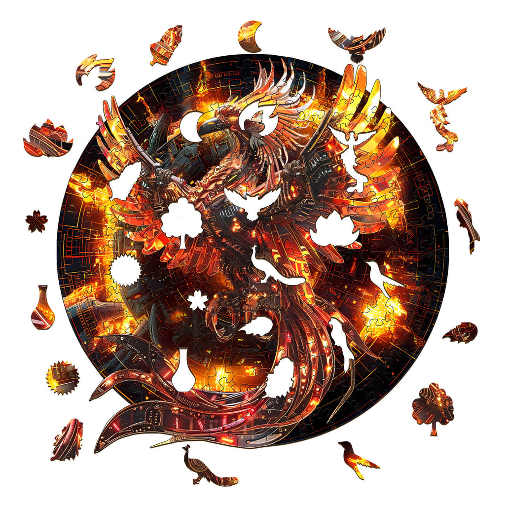 Mechanical Phoenix Wooden Jigsaw Puzzle