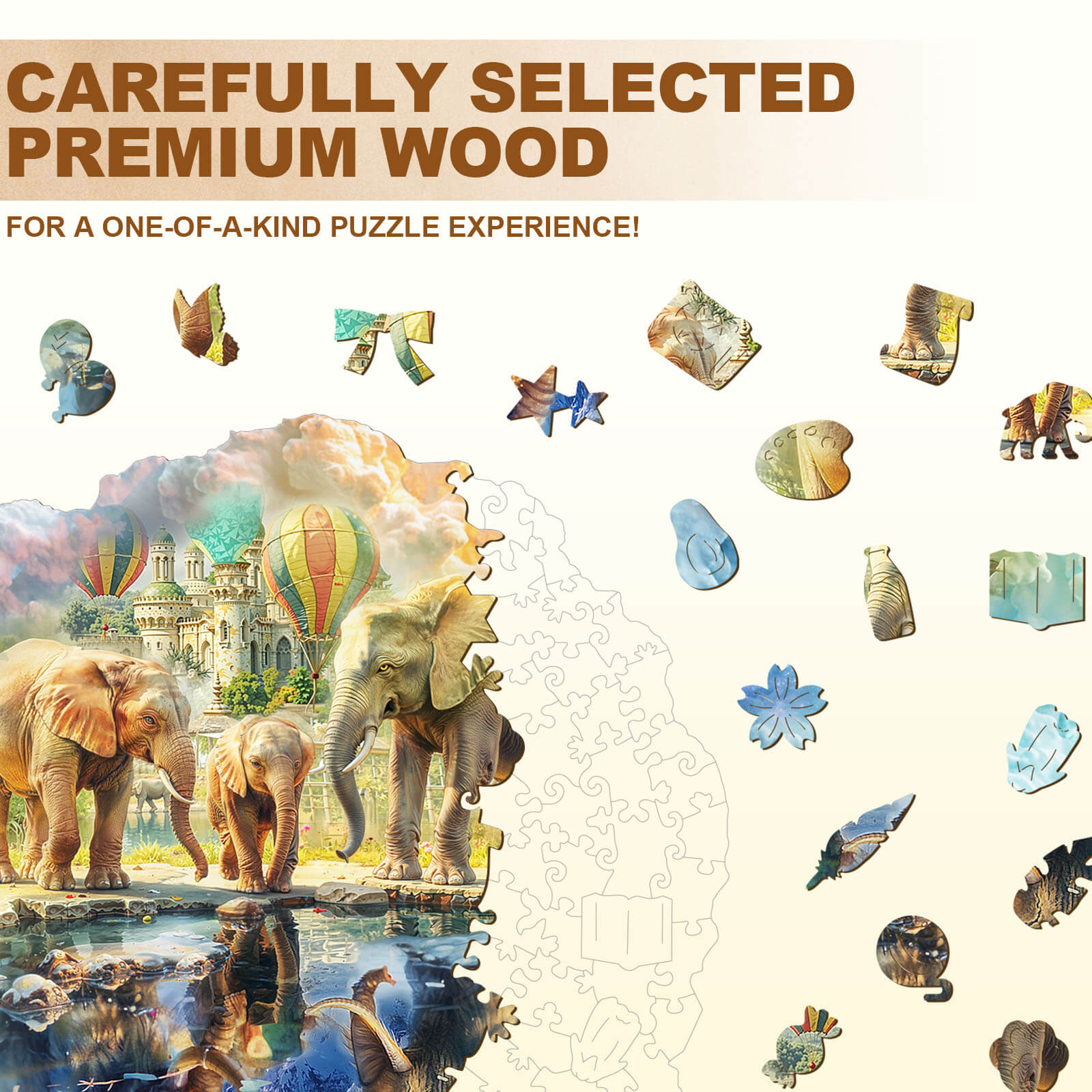 Mammoth—My wish Wooden Jigsaw Puzzle